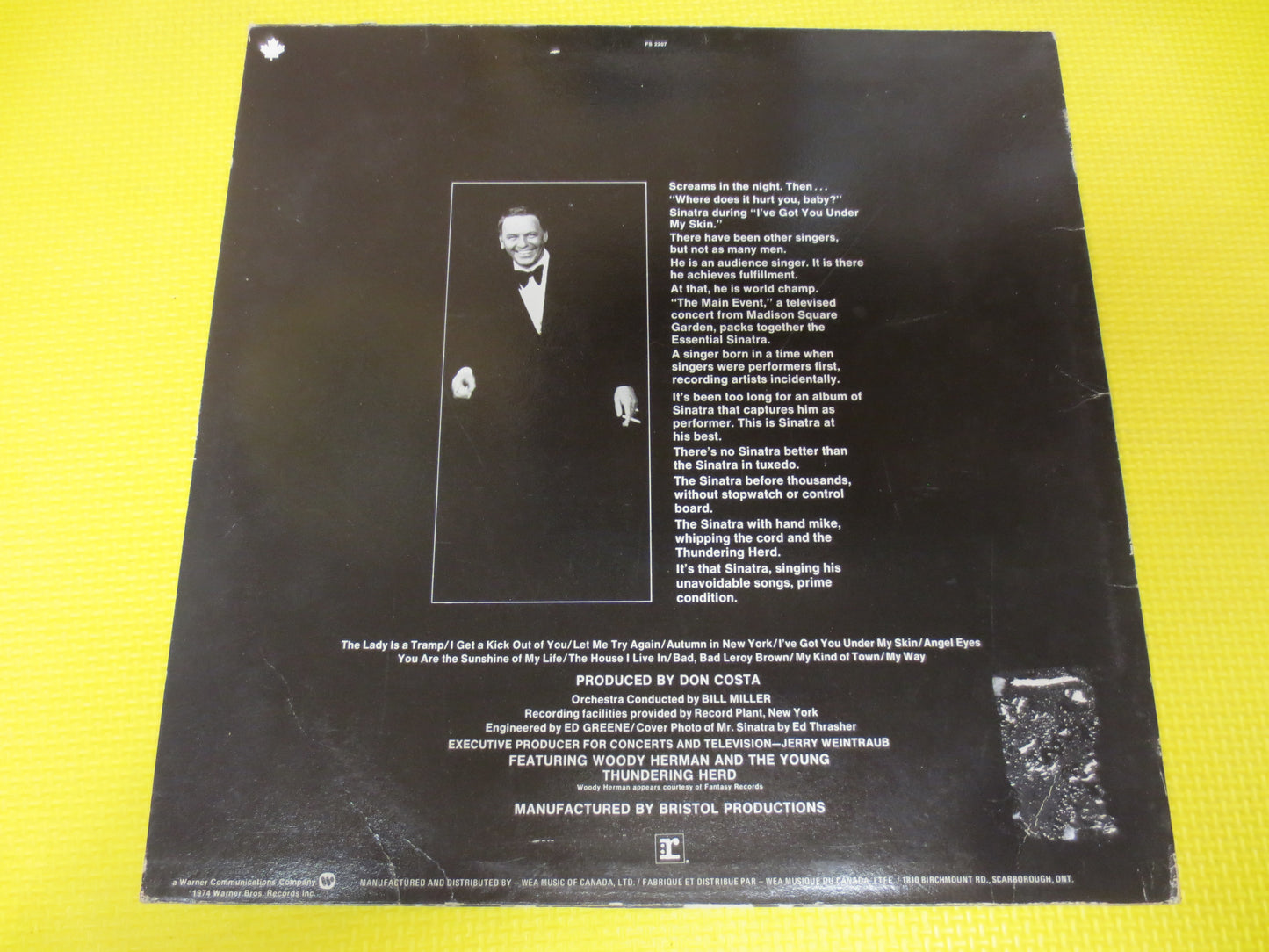 FRANK SINATRA, The Main Event LIVE, Frank Sinatra Lp, Jazz Record, Frank Sinatra Record, Frank Sinatra Albums, 1974 Records