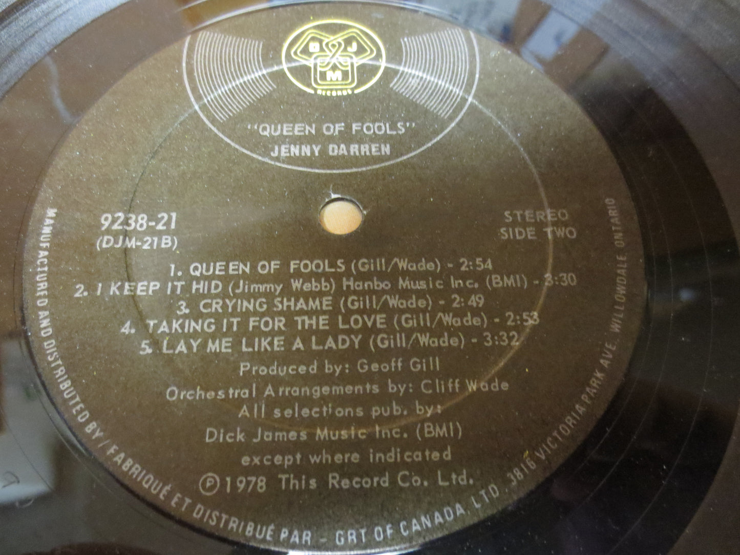 JENNY DARREN, QUEEN of Fools, Jenny Darren Record, Rock Records, Jenny Darren Album, Jenny Darren Lp, Lps, 1978 Records