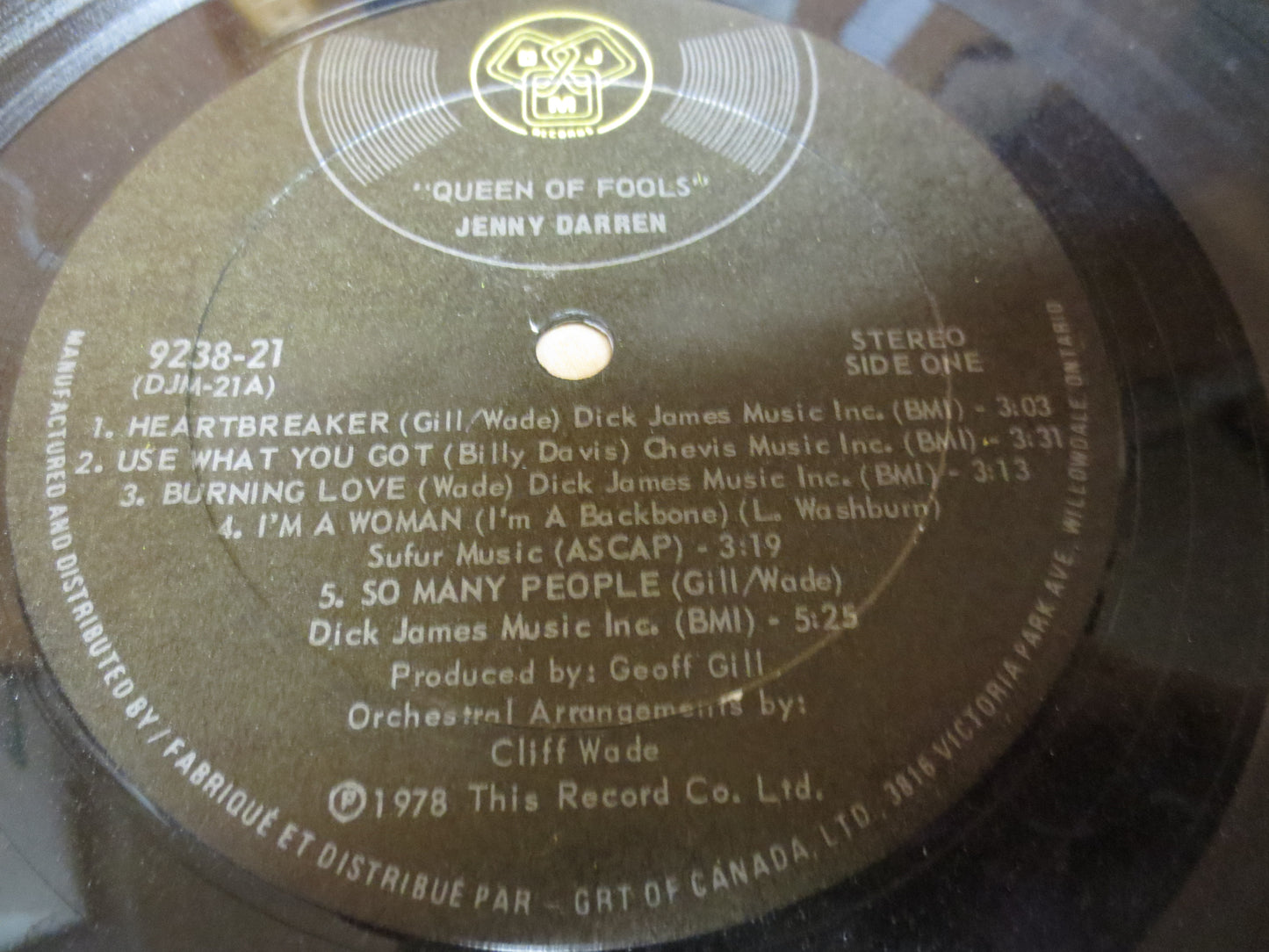 JENNY DARREN, QUEEN of Fools, Jenny Darren Record, Rock Records, Jenny Darren Album, Jenny Darren Lp, Lps, 1978 Records