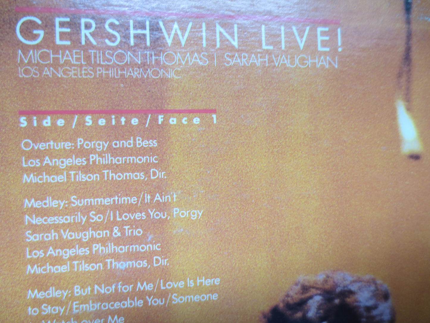 SARAH VAUGHAN, GERSHWIN Live, Michael Tilson Thomas, Jazz Record, Sarah Vaughan Record, Jazz Lp, Gershwin Lp, 1982 Records