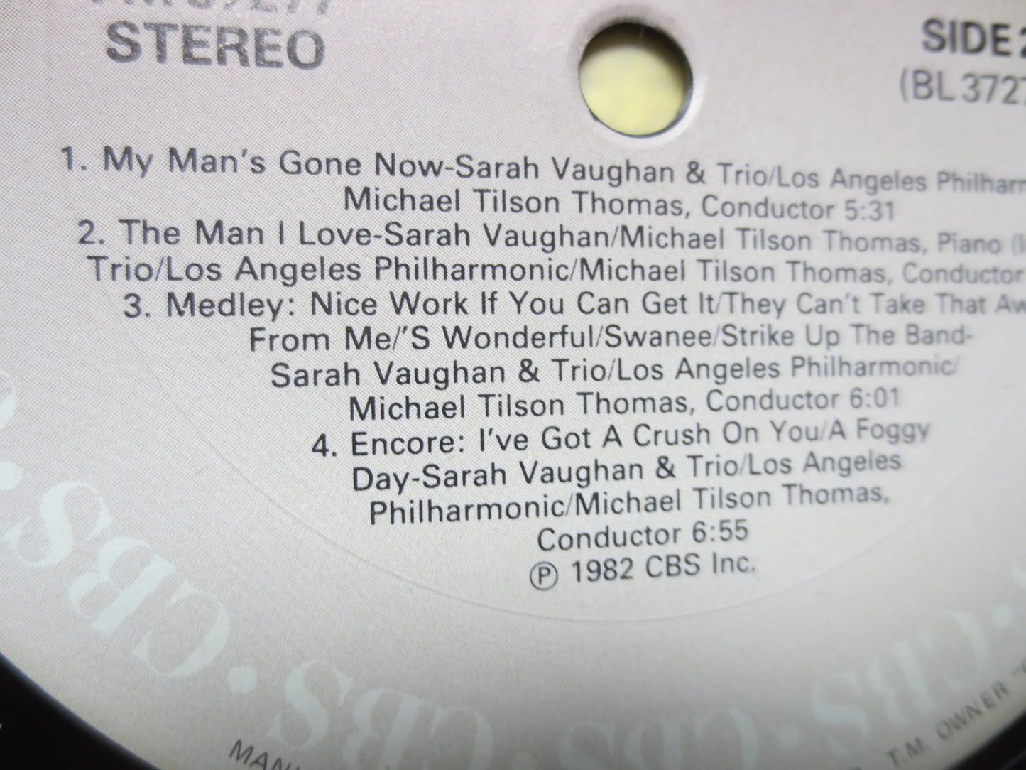 SARAH VAUGHAN, GERSHWIN Live, Michael Tilson Thomas, Jazz Record, Sarah Vaughan Record, Jazz Lp, Gershwin Lp, 1982 Records