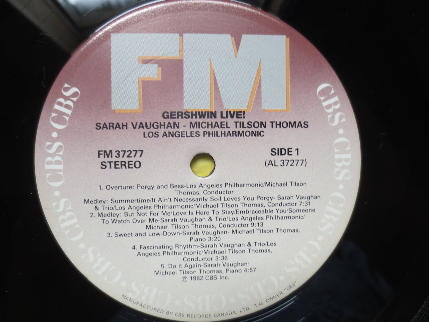 SARAH VAUGHAN, GERSHWIN Live, Michael Tilson Thomas, Jazz Record, Sarah Vaughan Record, Jazz Lp, Gershwin Lp, 1982 Records