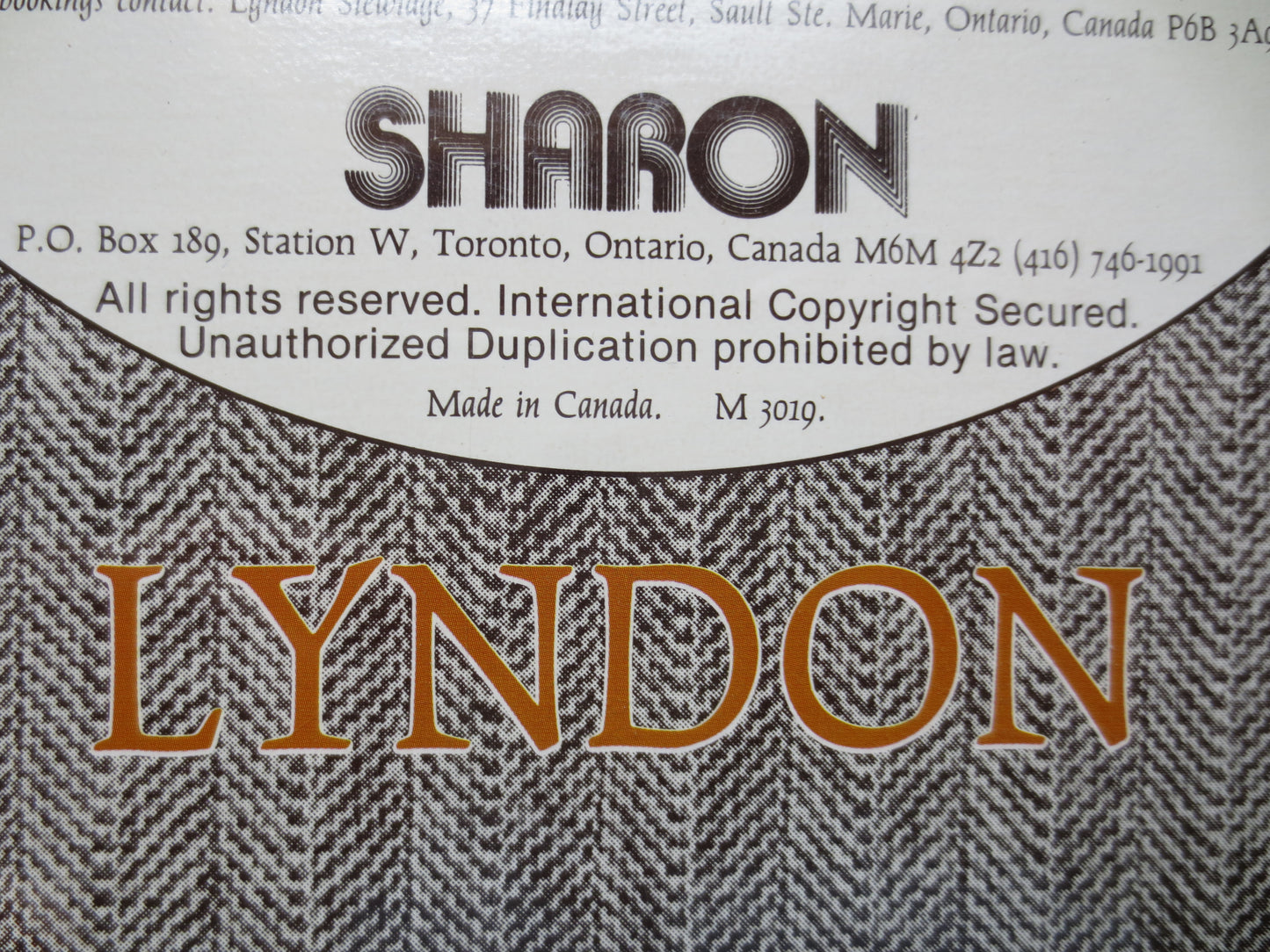 LYNDON, A FAMILY TRIBUTE, Lyndon Slewidge, Religious Album, Religious Record, Religious Music, Gospel Record, 1975 Album