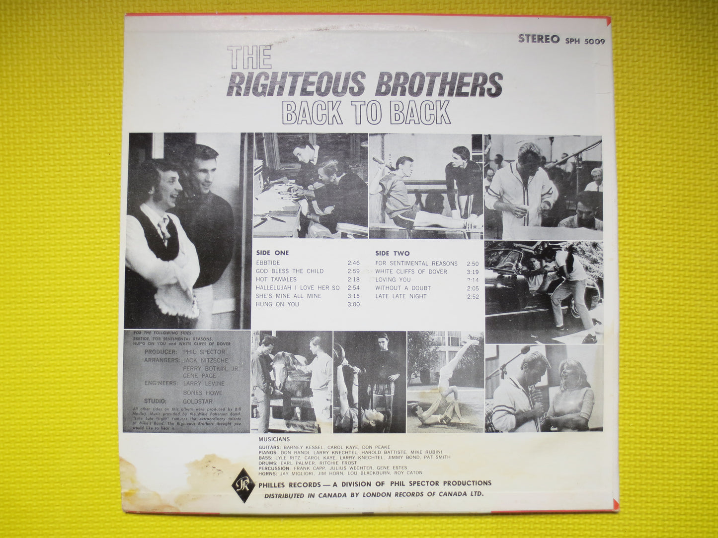 The RIGHTEOUS BROTHERS, BACK to Back, Pop Music Record, Blue Eye Soul, Pop Music Album, 60s Music, 60s Record, 1965 Records