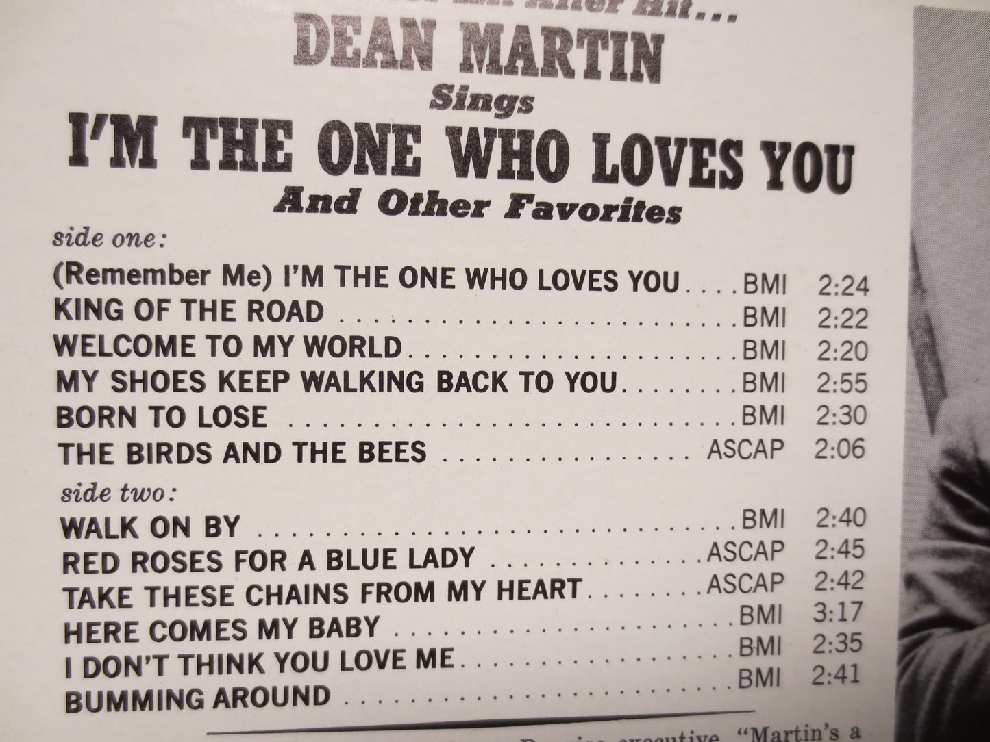 DEAN MARTIN, I'm The One Who LOVES You, Dean Martin Albums, Dean Martin Records, Dean Martin Houston, Vinyl, 1965 Records