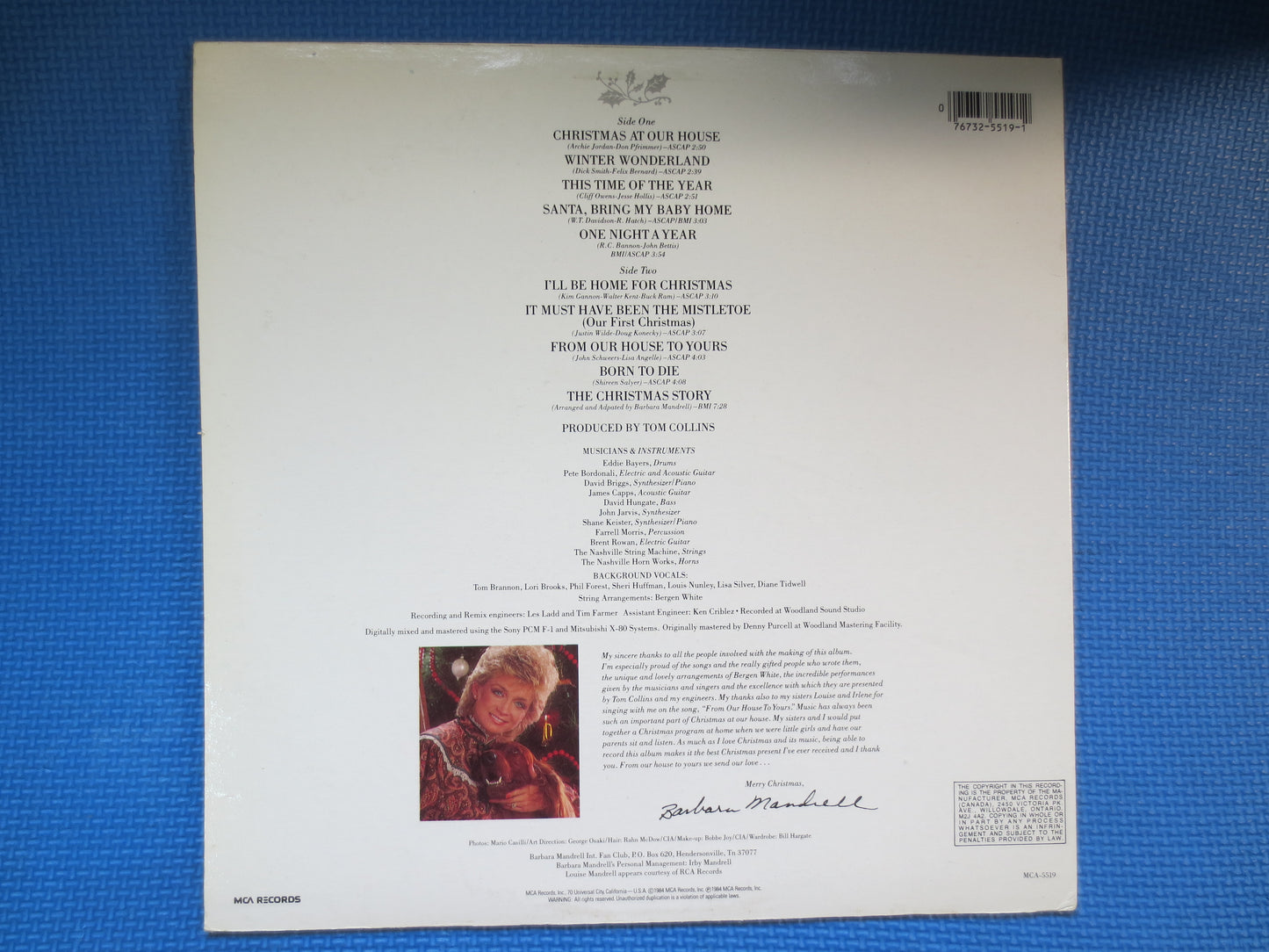 BARBARA MANDRELL, CHRISTMAS Record, Barbara Mandrell Lp, Christmas Album, Christmas Lps, Christmas Music, Lps, 1984 Records