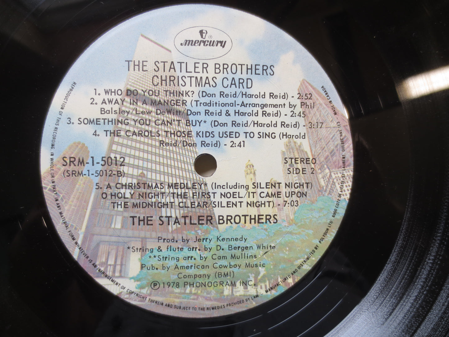 The STATLER BROTHERS, CHRISTMAS Card, Statler Brothers Lps, Christmas Records, Christmas Album, Vinyl Records, 1978 Records