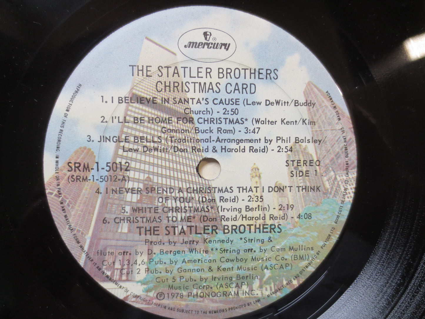 The STATLER BROTHERS, CHRISTMAS Card, Statler Brothers Lps, Christmas Records, Christmas Album, Vinyl Records, 1978 Records