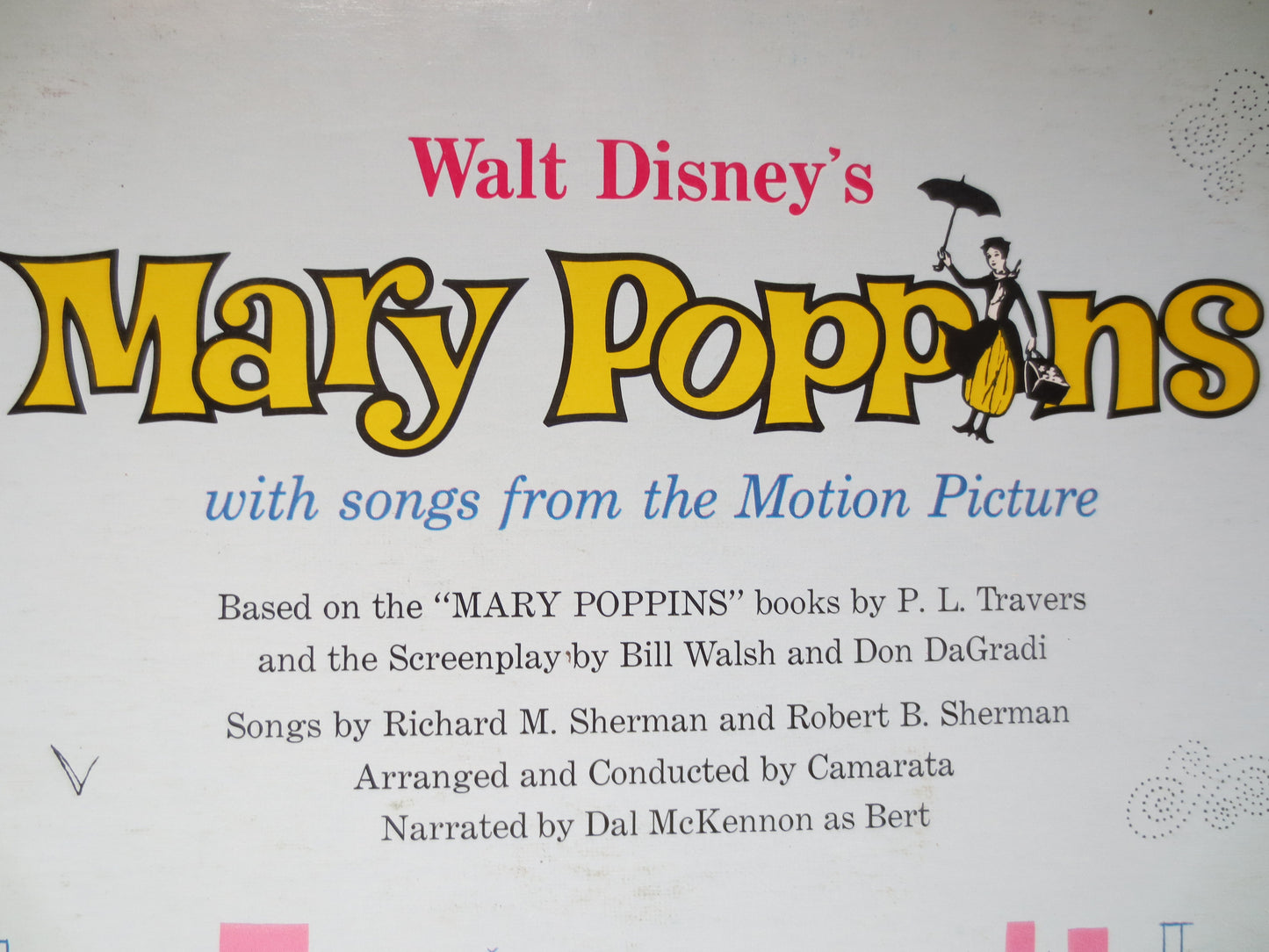 MARY POPPINS, DISNEYLAND Records, Disneyland Albums, Disney Records, Disneyland Vinyl, Disney Vinyl, Kids Lp, 1964 Records