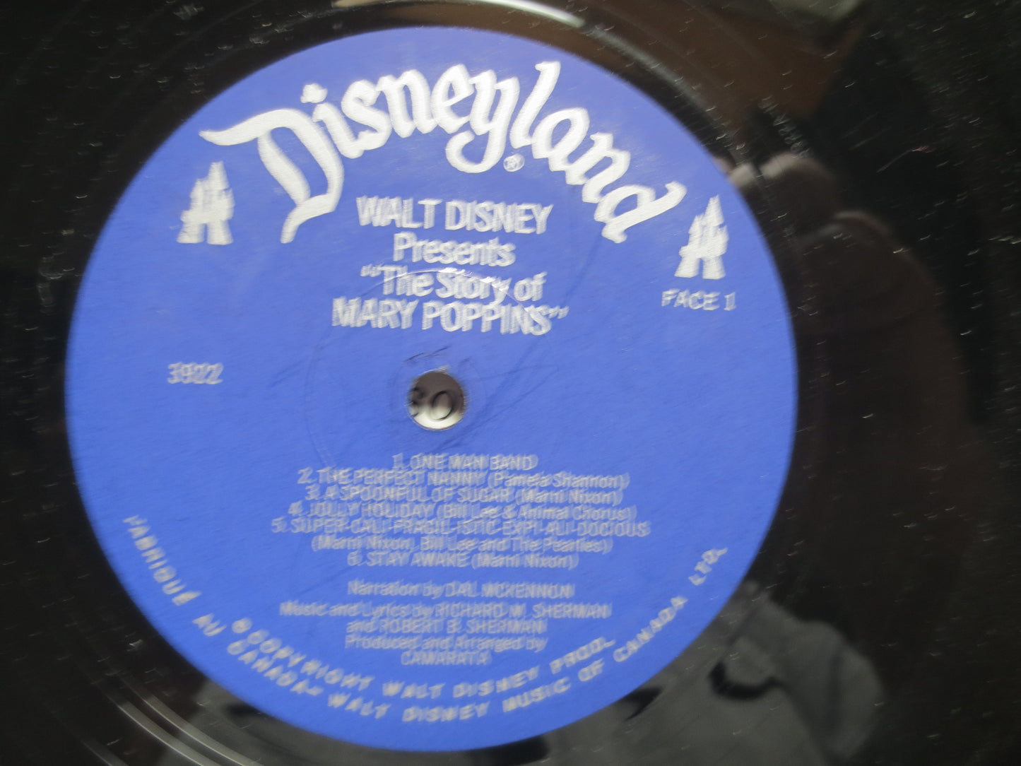 MARY POPPINS, DISNEYLAND Records, Disneyland Albums, Disney Records, Disneyland Vinyl, Disney Vinyl, Kids Lp, 1964 Records