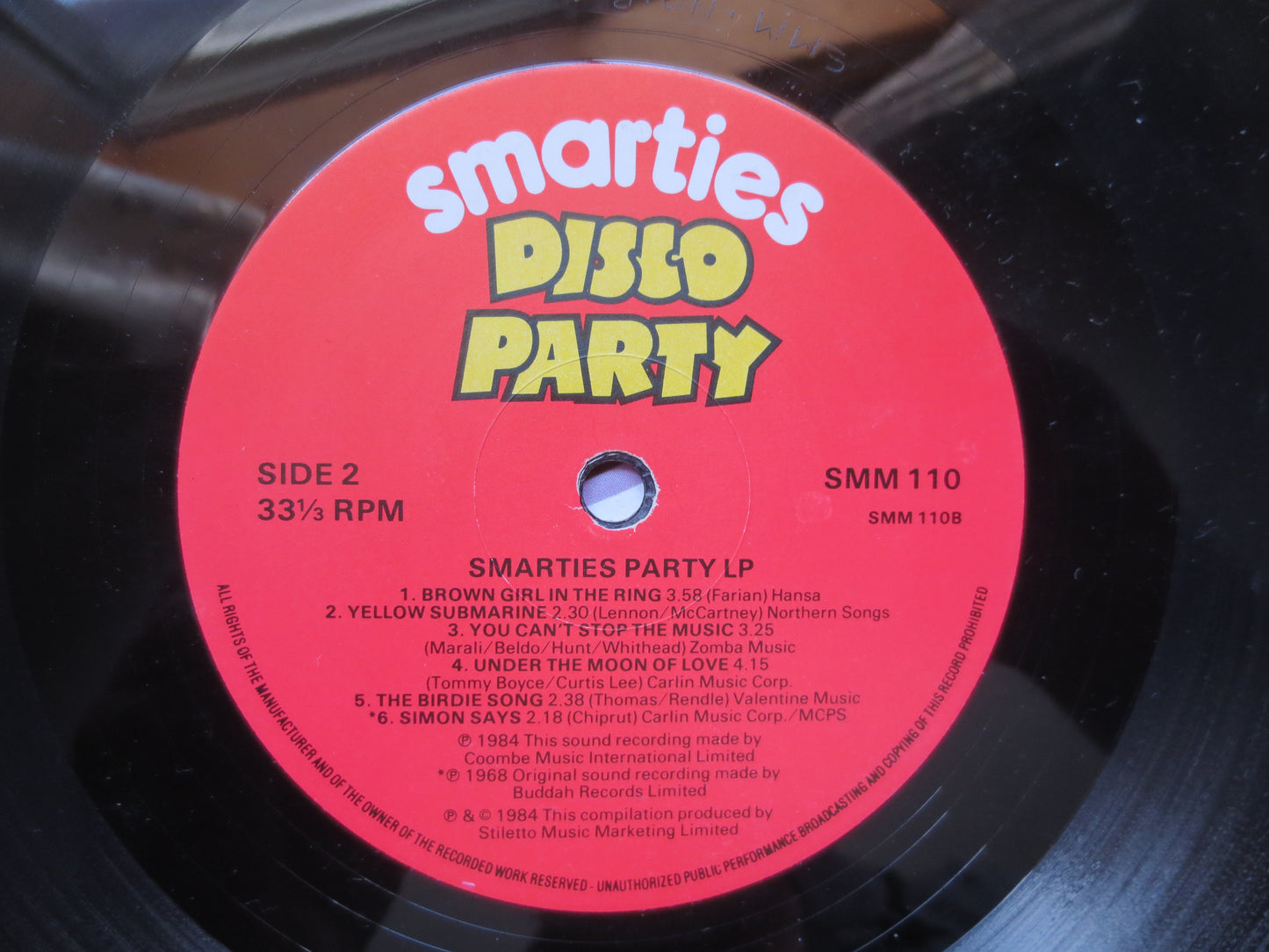 SMARTIES DISCO PARTY Pack, Novelty Record, Children's Records, Kids Record, Novelty Music, Novelty Album, Lps, 1984 Records