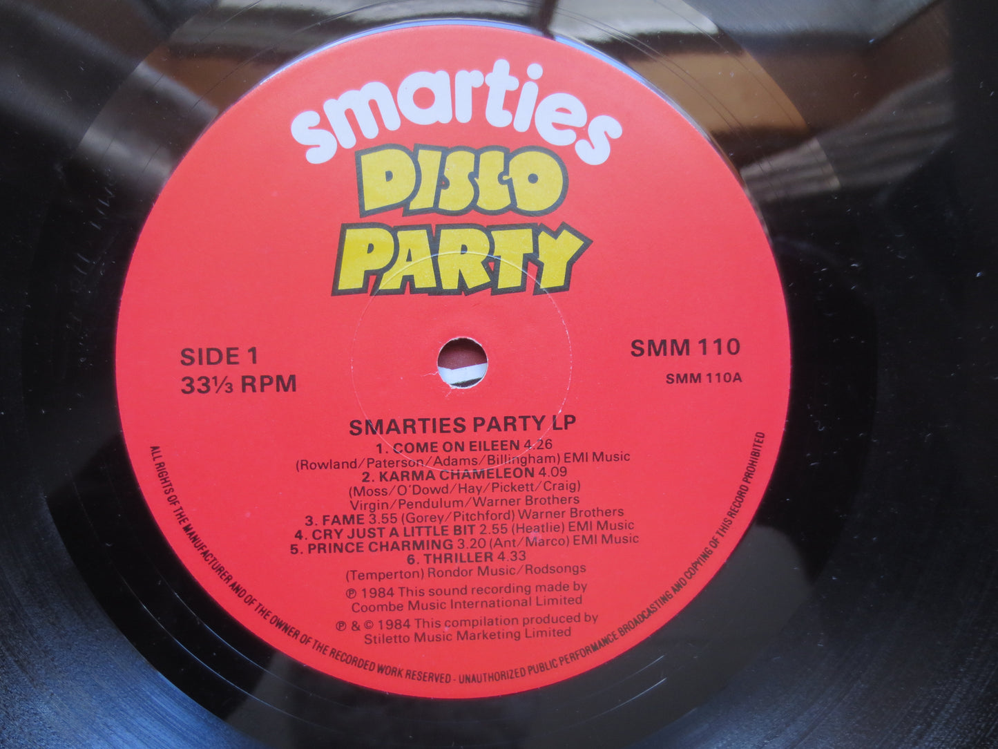 SMARTIES DISCO PARTY Pack, Novelty Record, Children's Records, Kids Record, Novelty Music, Novelty Album, Lps, 1984 Records