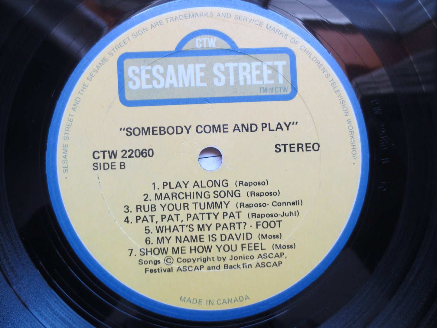 SESAME STREET, Somebody Come and PLAY, Childrens Record, Kids Record, Childrens Album, Kids Album, Kids Lp, Lp, 1974 Record