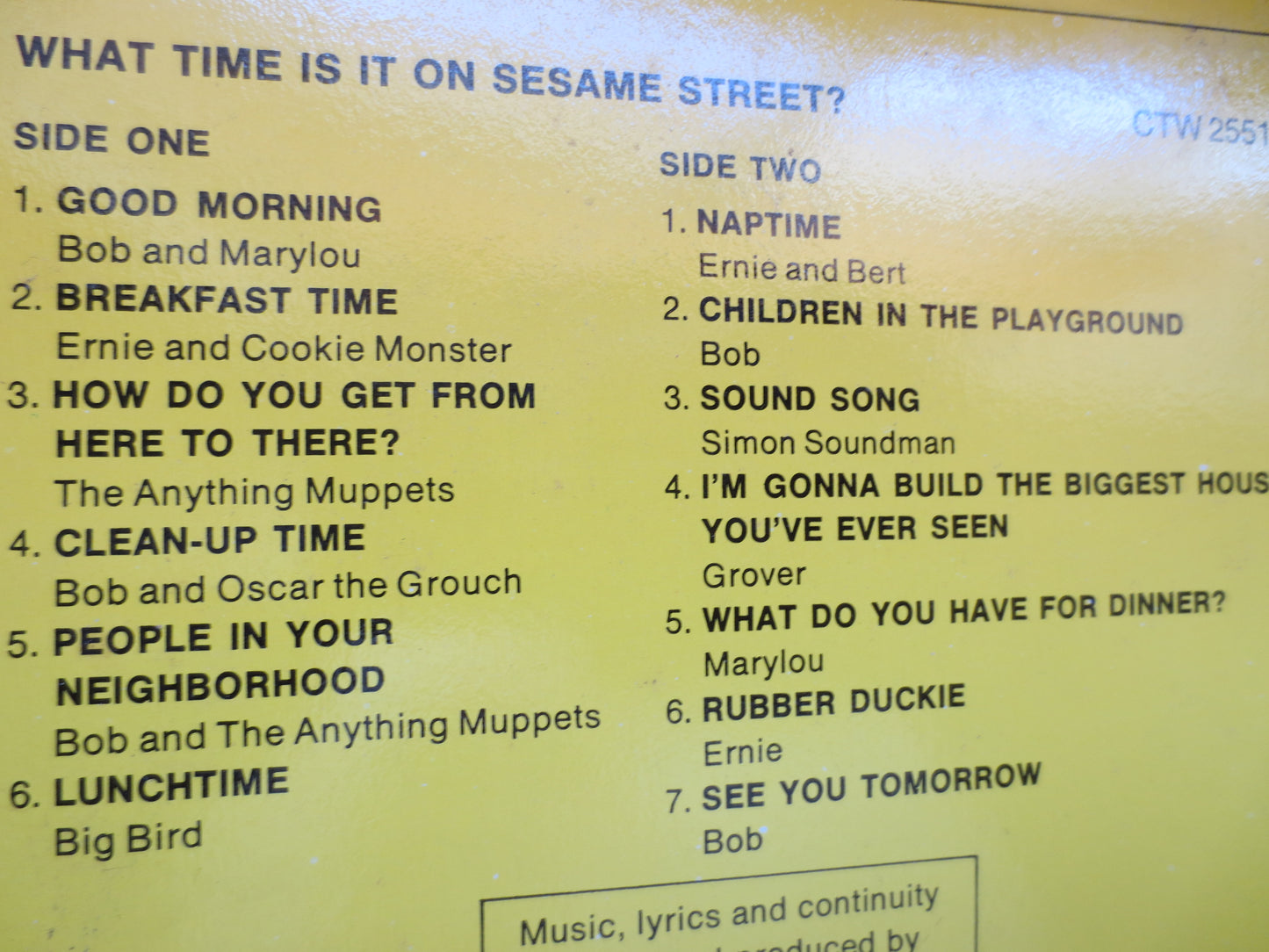 SESAME STREET, What TIME Is It, Childrens Record, Kids Record, Childrens Album, Kids Album, Sesame Street Lp, 1977 Records