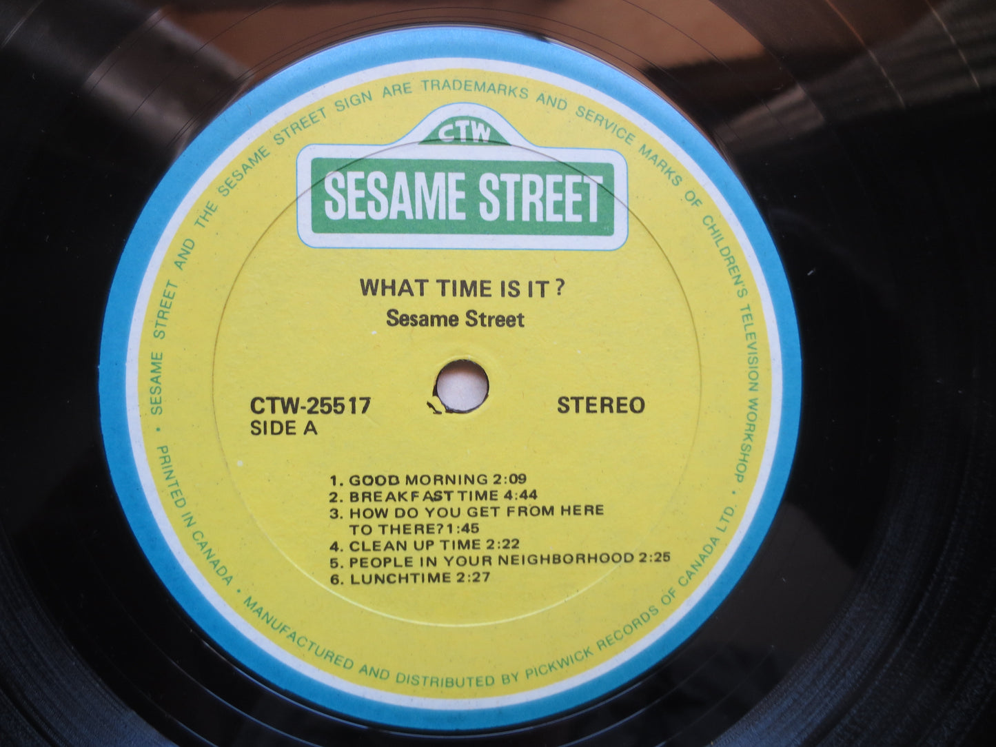 SESAME STREET, What TIME Is It, Childrens Record, Kids Record, Childrens Album, Kids Album, Sesame Street Lp, 1977 Records