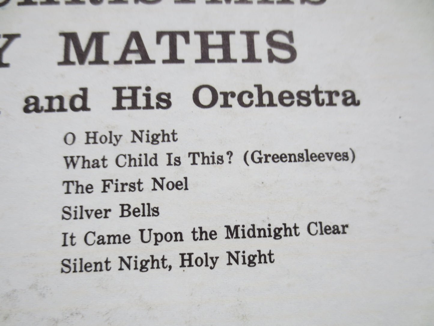 JOHNNY MATHIS, Merry CHRISTMAS, Johnny Mathis Record, Christmas Record, Johnny Mathis Album, Christmas Album, 1967 Records