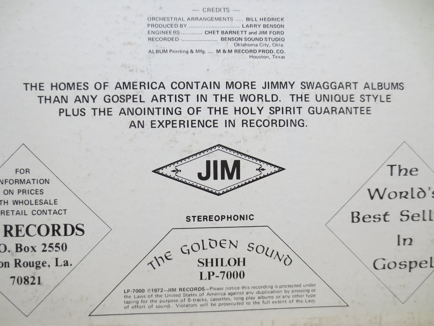 JIMMY SWAGGART, CHRISTMAS Strings, Jimmy Swaggart Album, Jimmy Swaggart Record, Christmas Lp, Gospel Record, 1972 Records