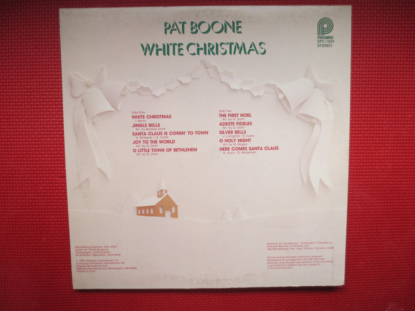 PAT BOONE, White CHISTMAS, Pat Boone Record, Christmas Album, Christmas Lp, Pat Boone Music, Pat Boone Albums, 1979 Records