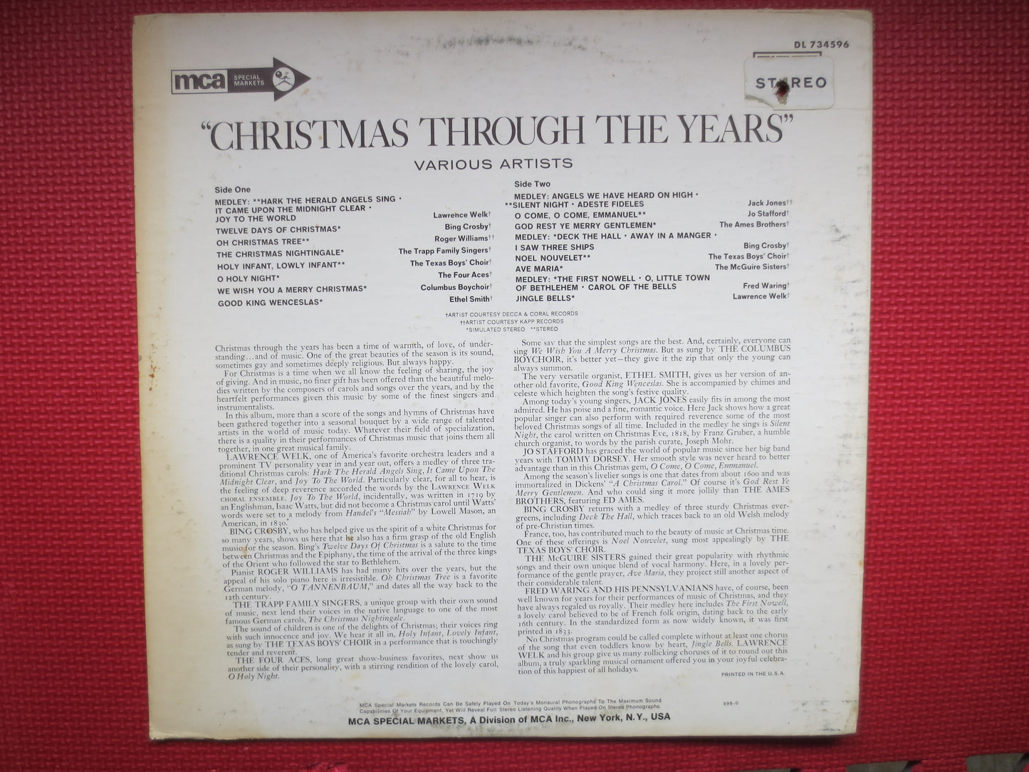 CHRISTMAS Through the Years, CHRISTMAS Album, CHRISTMAS Songs, Christmas Record, Christmas Vinyl, Christmas Lp, 1969 Record