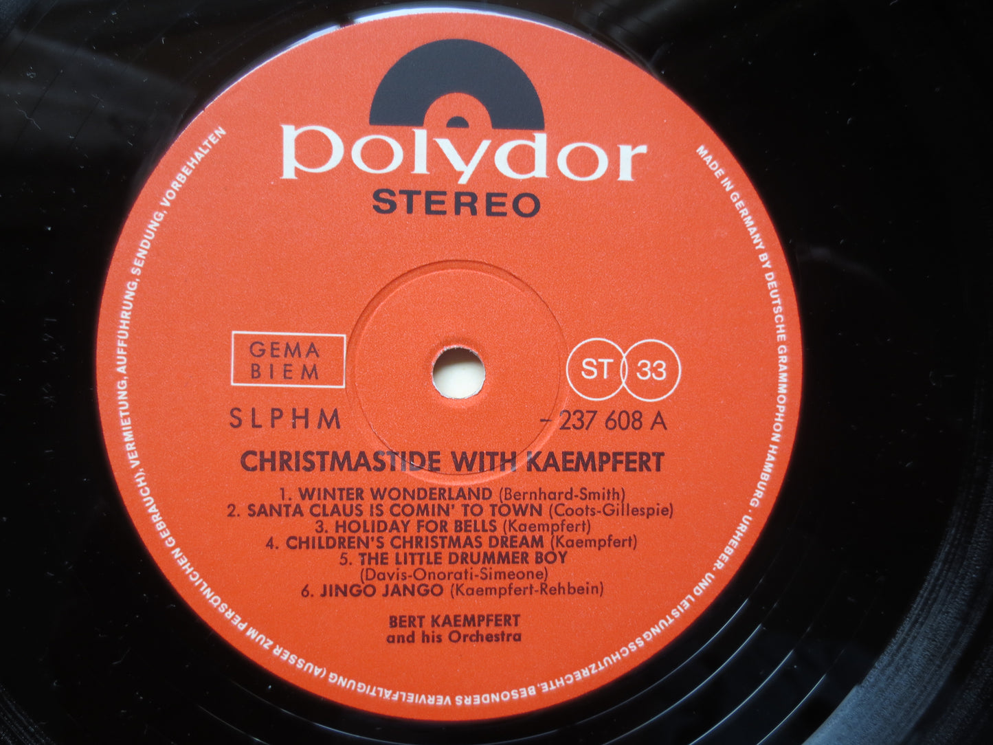 BERT KAEMPFERT, CHRISTMAS Tide, Bert Kaempfert Album, Christmas Album, Bert Kaempfert Music, Christmas Record, 1973 Records