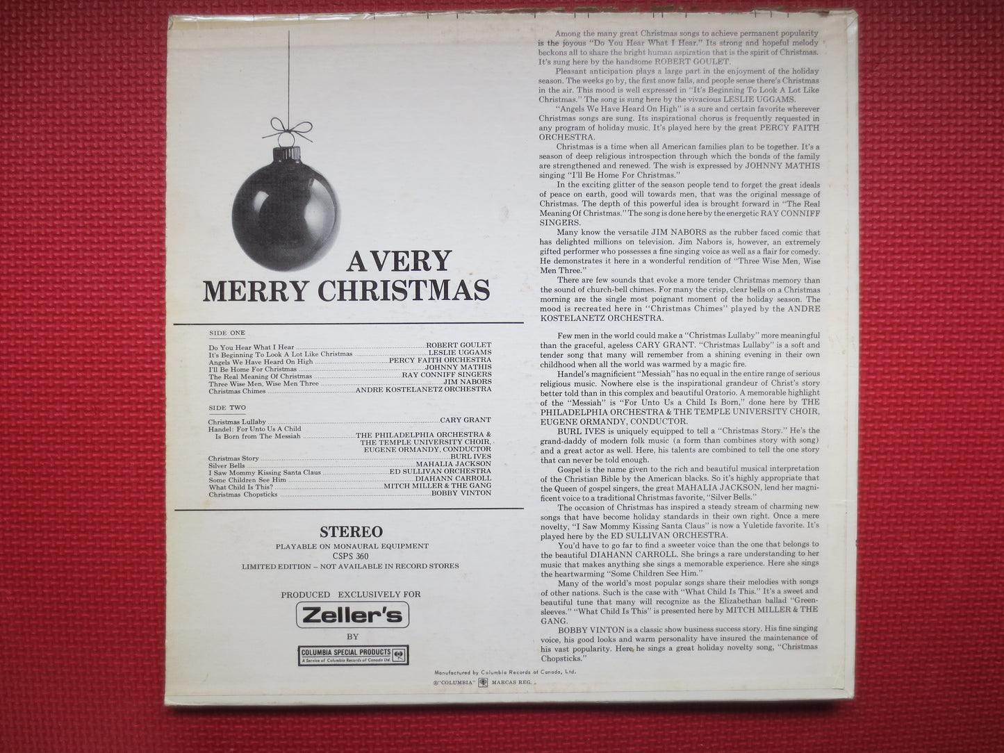 ZELLERS, CHRISTMAS Album, ZELLERS Christmas, Christmas Vinyl, Christmas Lp, Album 3, Vinyl Lp, Christmas Music, 1970 Record