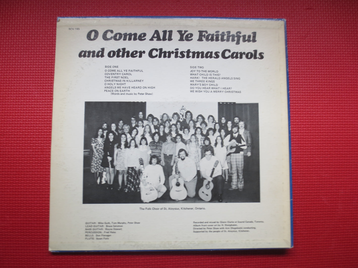 CHRISTMAS ALBUM, Folk CHOIR, St. Aloysius, Kitchener, Ontario, Christmas Record, Christmas Lp, Christmas Song, 1975 Records