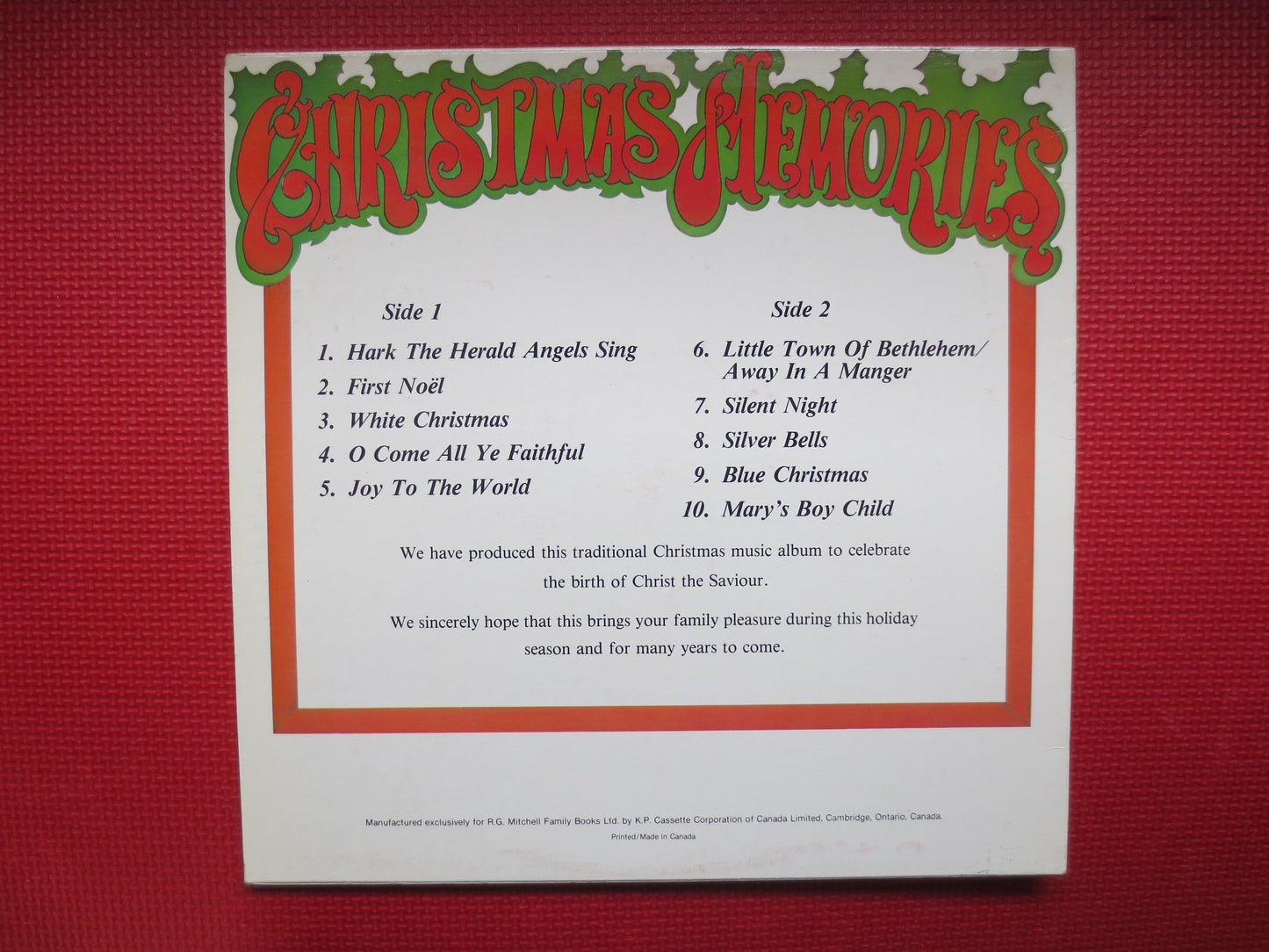 CHRISTMAS MEMORIES, CHRISTMAS Music, Christmas Carols, Christmas Songs, Christmas Record, Christmas, Caroling, 1975 Records