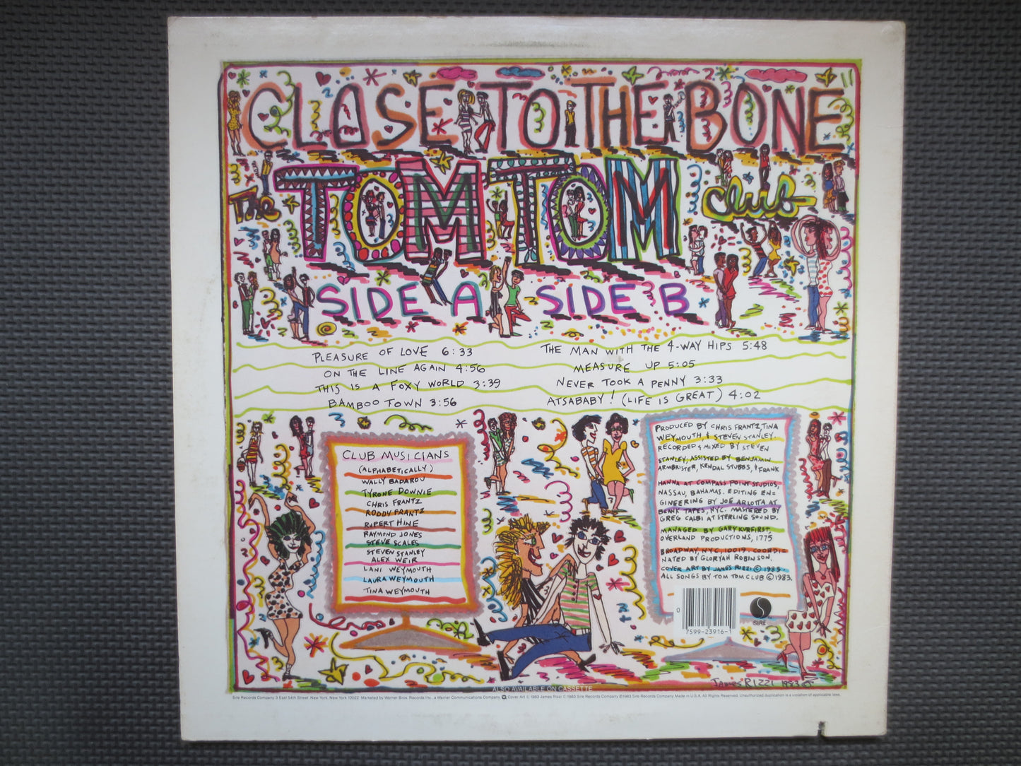 TOM TOM CLUB, Close to the Bone, Tom Tom Club Record, Records, Tom Tom Club Albums, Tom Tom Club Lp, Rock Lp, 1983 Records