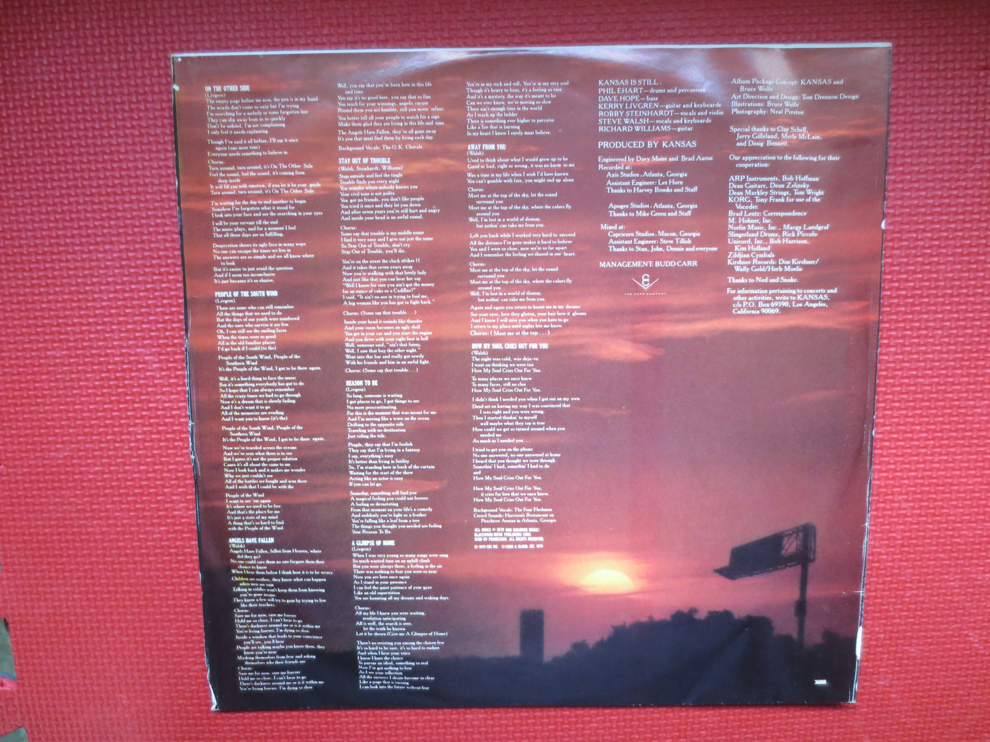 KANSAS, MONOLITH, KANSAS Album, Kansas Record, Kansas Lp, Kansas Vinyl, Classic Rock Record, Rock Vinyl, Lps, 1979 Records