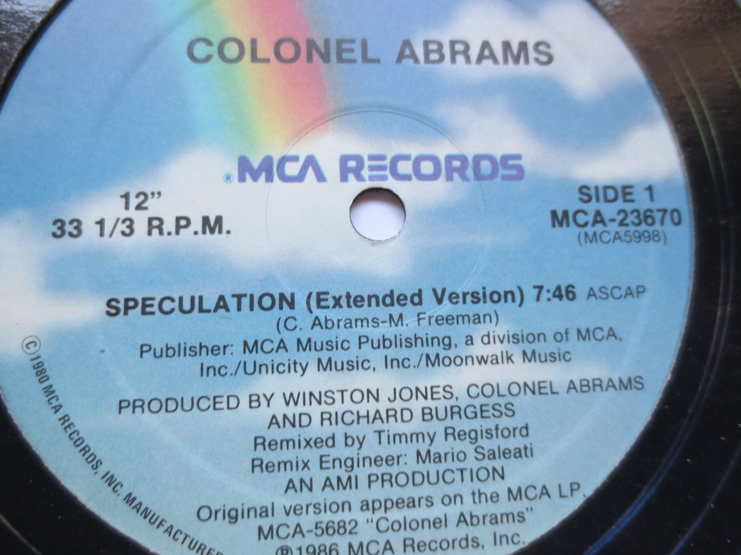 COLONEL ABRAMS, SPECULATION, Colonel Abrams Album, Colonel Abrams Ep, Funk Albums, Soul Record, Funk Record, 1986 Records