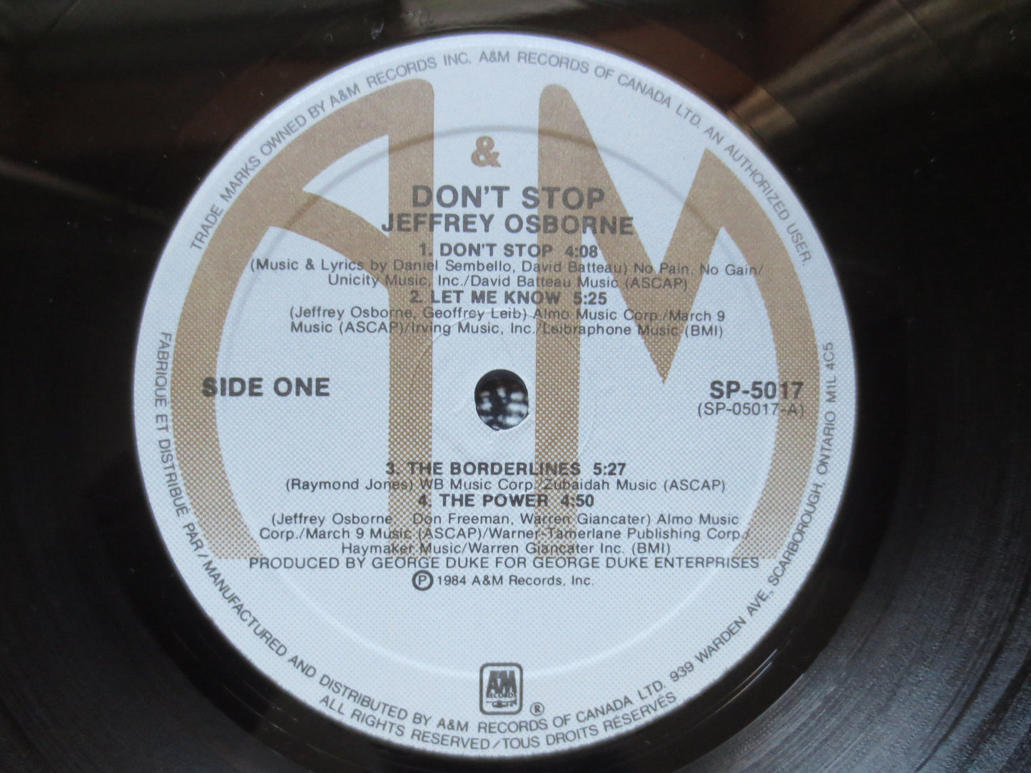 JEFFREY OSBOURNE, Don't STOP, Jeffrey Osbourne Lp, Soul Record, Soul Album, Soul Lp, Soul Vinyl, Pop Music Lp, 1984 Records