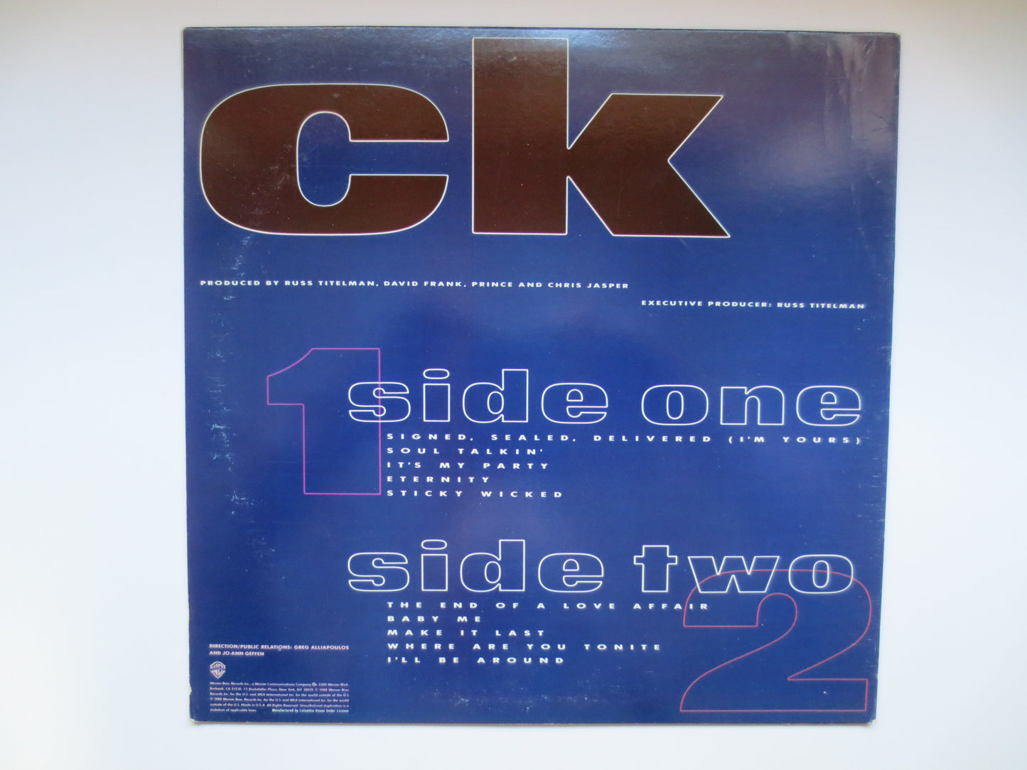 CHAKA KHAN, ck, Chaka Khan Record, Chaka Khan Album, Chaka Khan Vinyl, Disco Records, Disco Albums, Disco Lp, 1988 Records