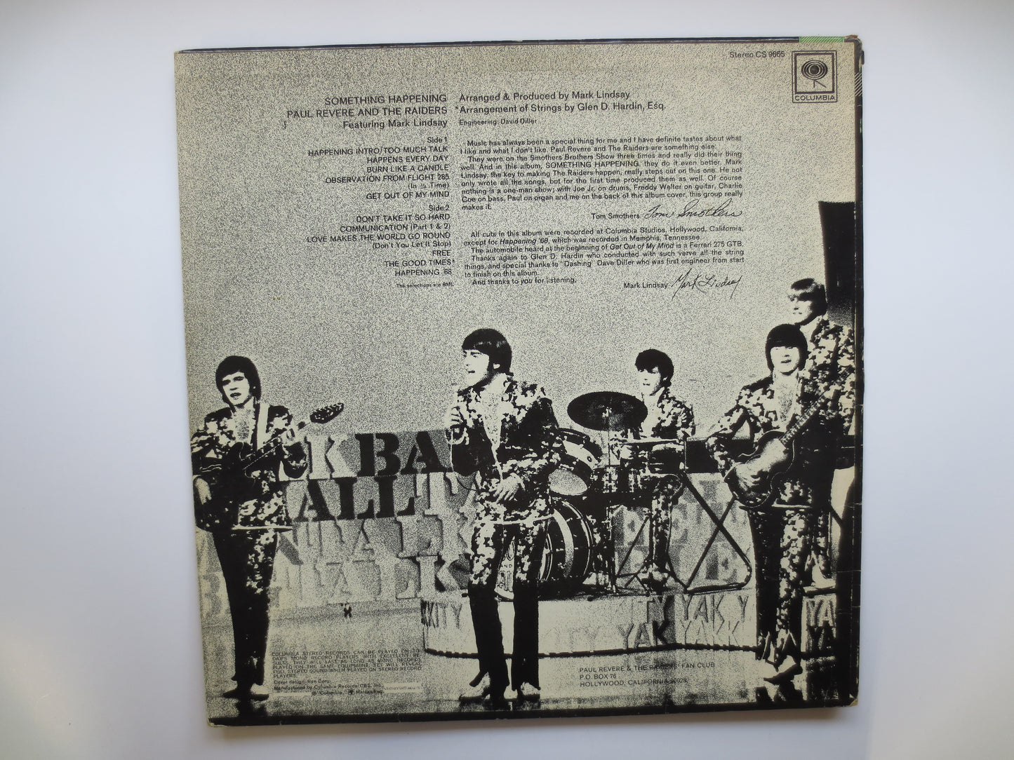 PAUL REVERE, and the RAIDERS, Something Happening, Paul Revere Record, Paul Revere Album, Paul Revere Lp, Lp, 1968 Records