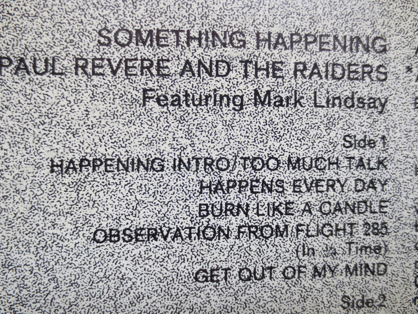 PAUL REVERE, and the RAIDERS, Something Happening, Paul Revere Record, Paul Revere Album, Paul Revere Lp, Lp, 1968 Records