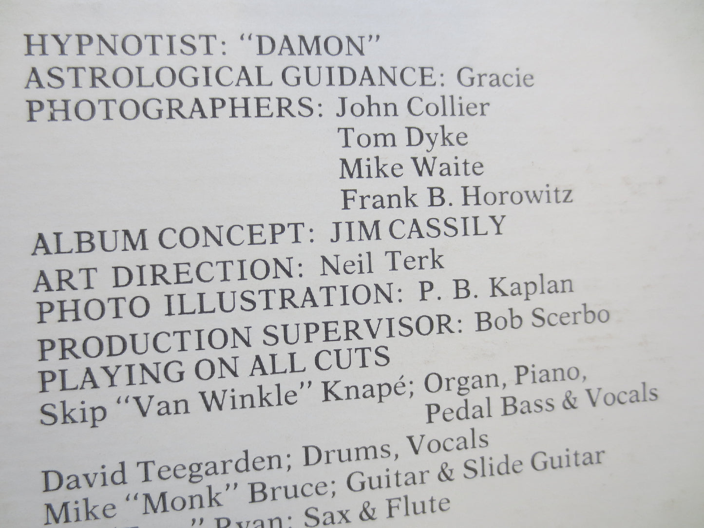 Skip "Van Winkle" Knapé, David Teegarden, Experimental Groundwork, Rock Records, Rock Albums, Rock Lp, Lps, 1973 Records