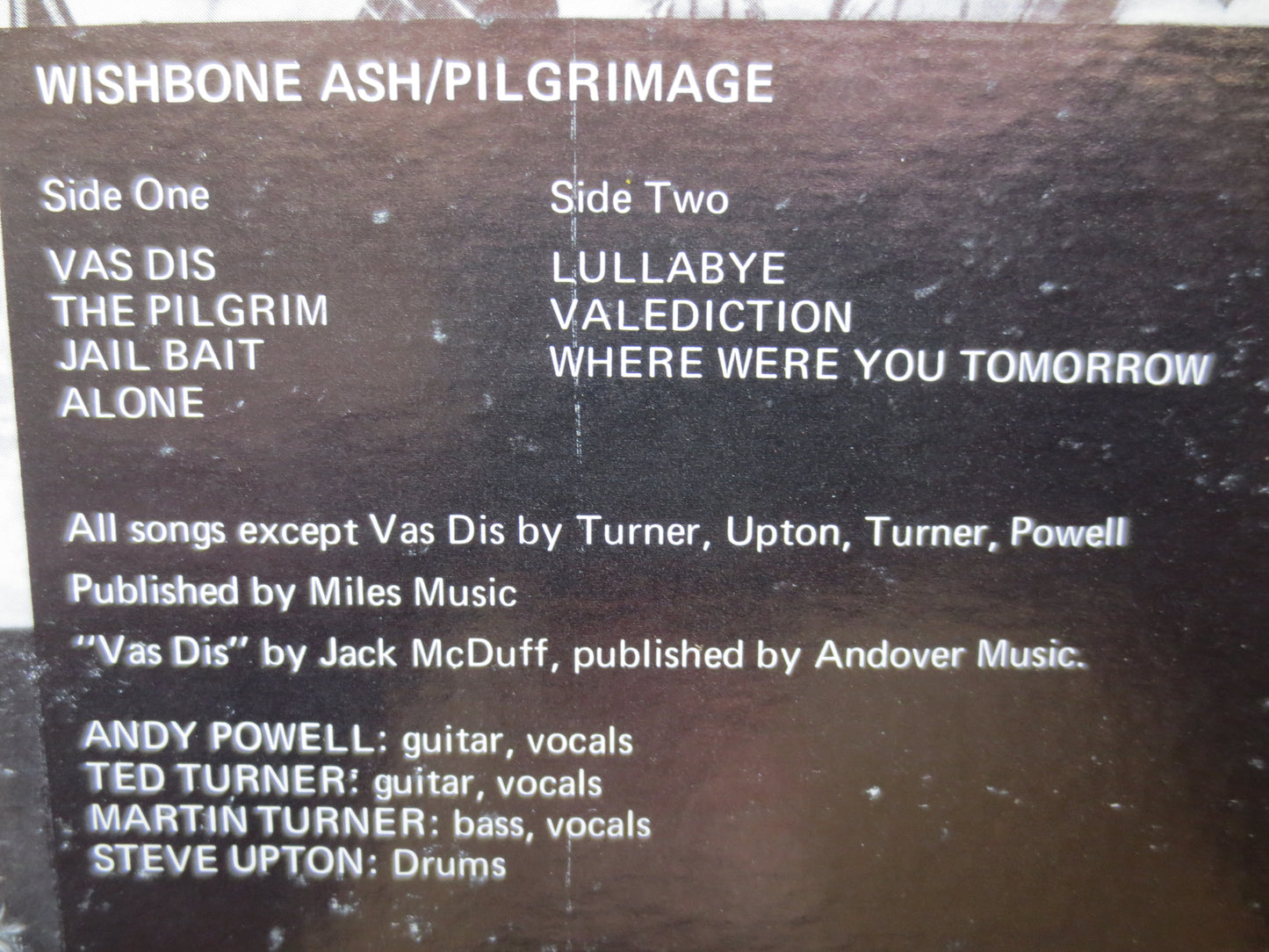 WISHBONE ASH, PILGRIMAGE, Wishbone Ash Record, Wishbone Ash Album, Wishbone Ash Lp, Classic Rock Lp, Rock Lp, 1972 Records