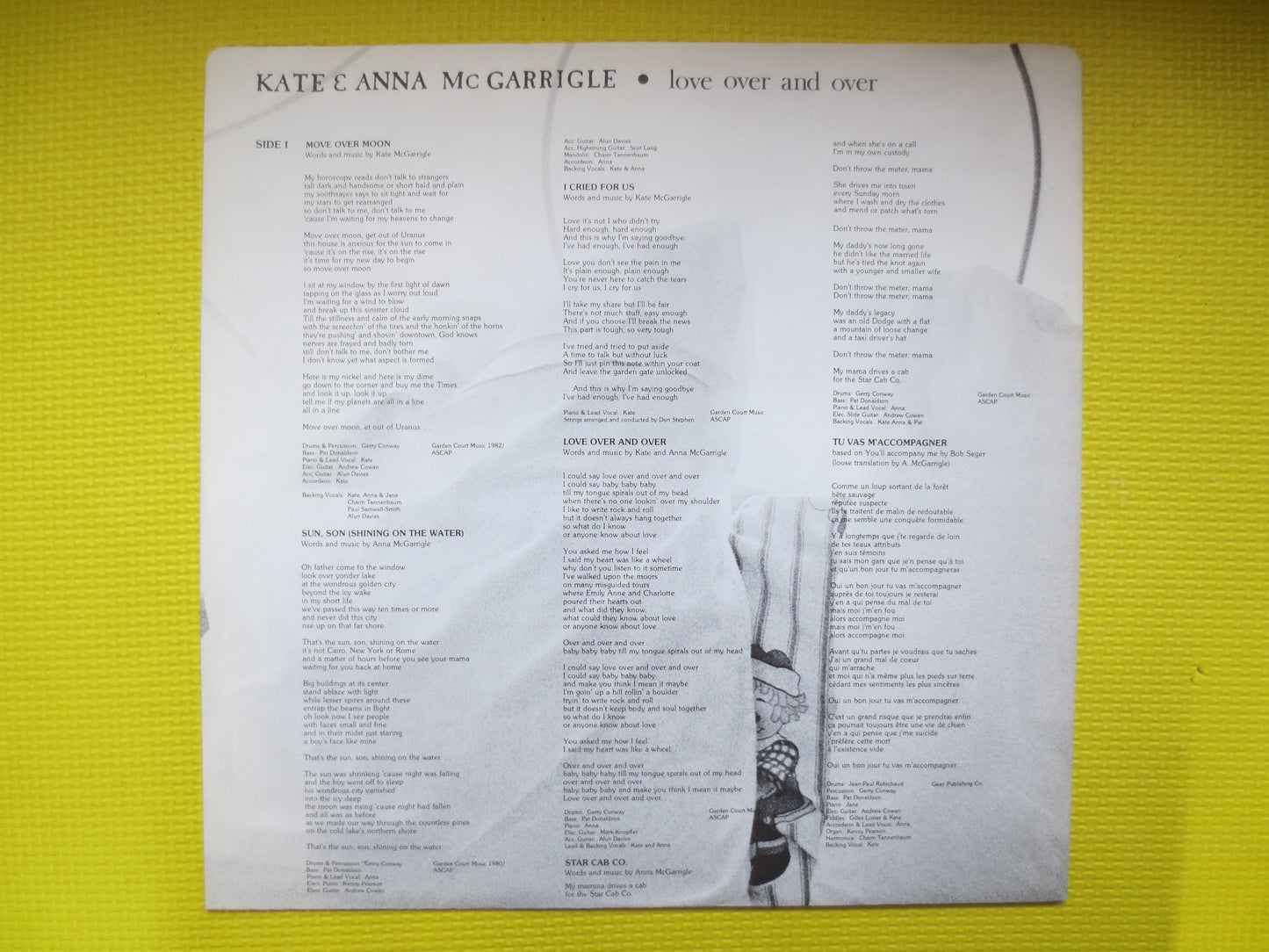 KATE and ANNA McGARRIGLE, Love Over and Over, Folk Record, Kate McGarrigle, Folk Music Album, Country Album, Lp, 1982 Record