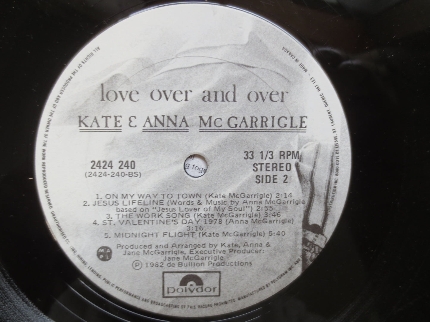 KATE and ANNA McGARRIGLE, Love Over and Over, Folk Record, Kate McGarrigle, Folk Music Album, Country Album, Lp, 1982 Record