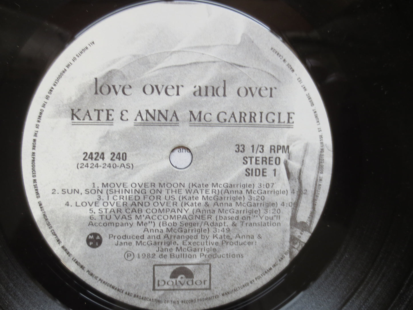 KATE and ANNA McGARRIGLE, Love Over and Over, Folk Record, Kate McGarrigle, Folk Music Album, Country Album, Lp, 1982 Record