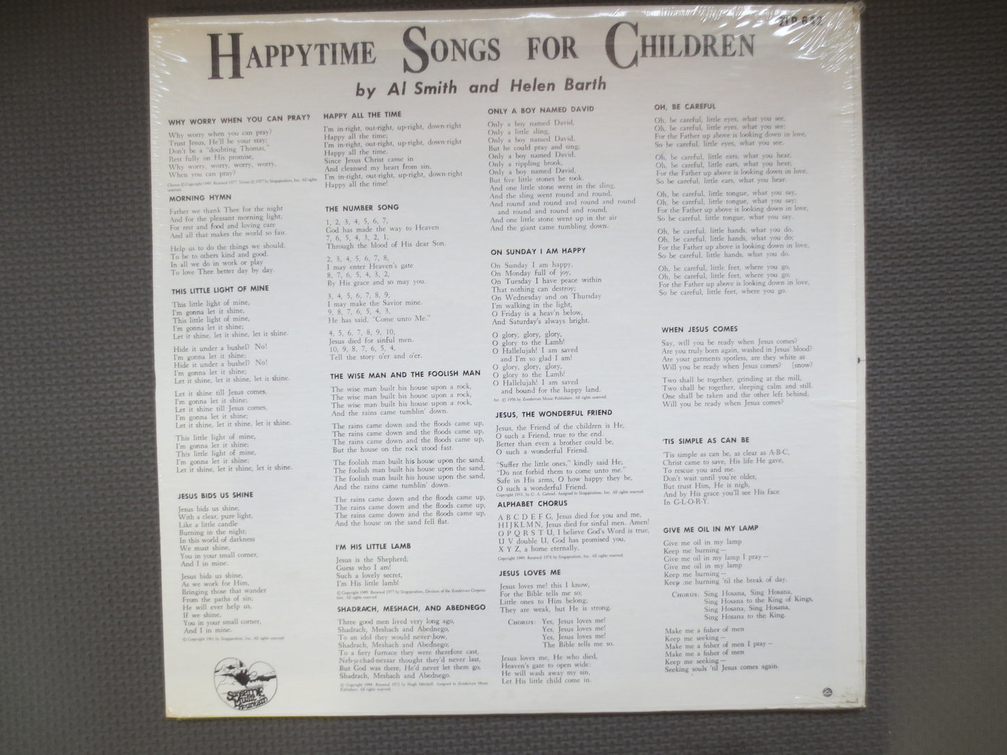 SONGS for CHILDREN, Factory SEALED, Happytime, Childrens Record, Kids Lp, Kids Record, Childrens Album, Lps, 1972 Records