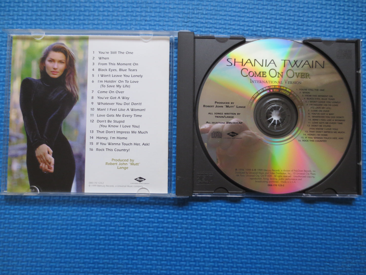 SHANIA TWAIN, Come On Over, INTERNATIONAL Version, Shania Twain Cds, Shania Twain Lps, Shania Twain Albums, 1999 Compact Disc