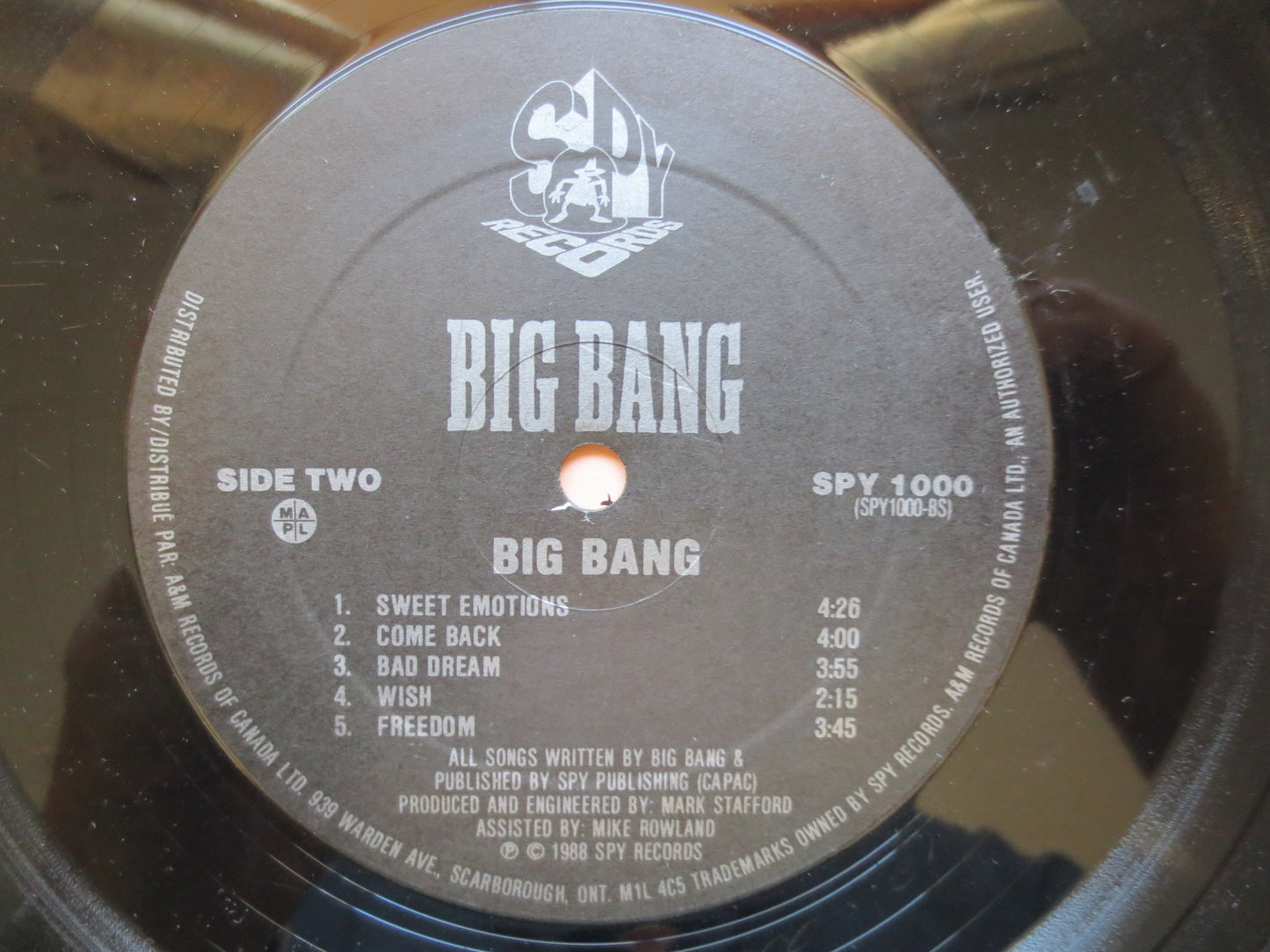 BIG BANG,  SPY Records, Big Bang Record, Big Bang Album, Big Bang Lp, Rock Record, Rock Album, Rock Lps, Lps, 1988 Records