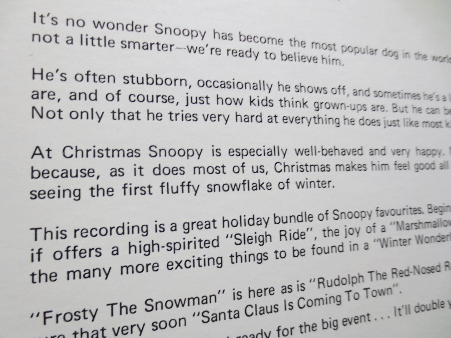 SNOOPY Record, SNOOPYS CHRISTMAS, Snoopys Christmas Lp, Christmas Albums, Novelty Records, Christmas Vinyl, 1968 Records