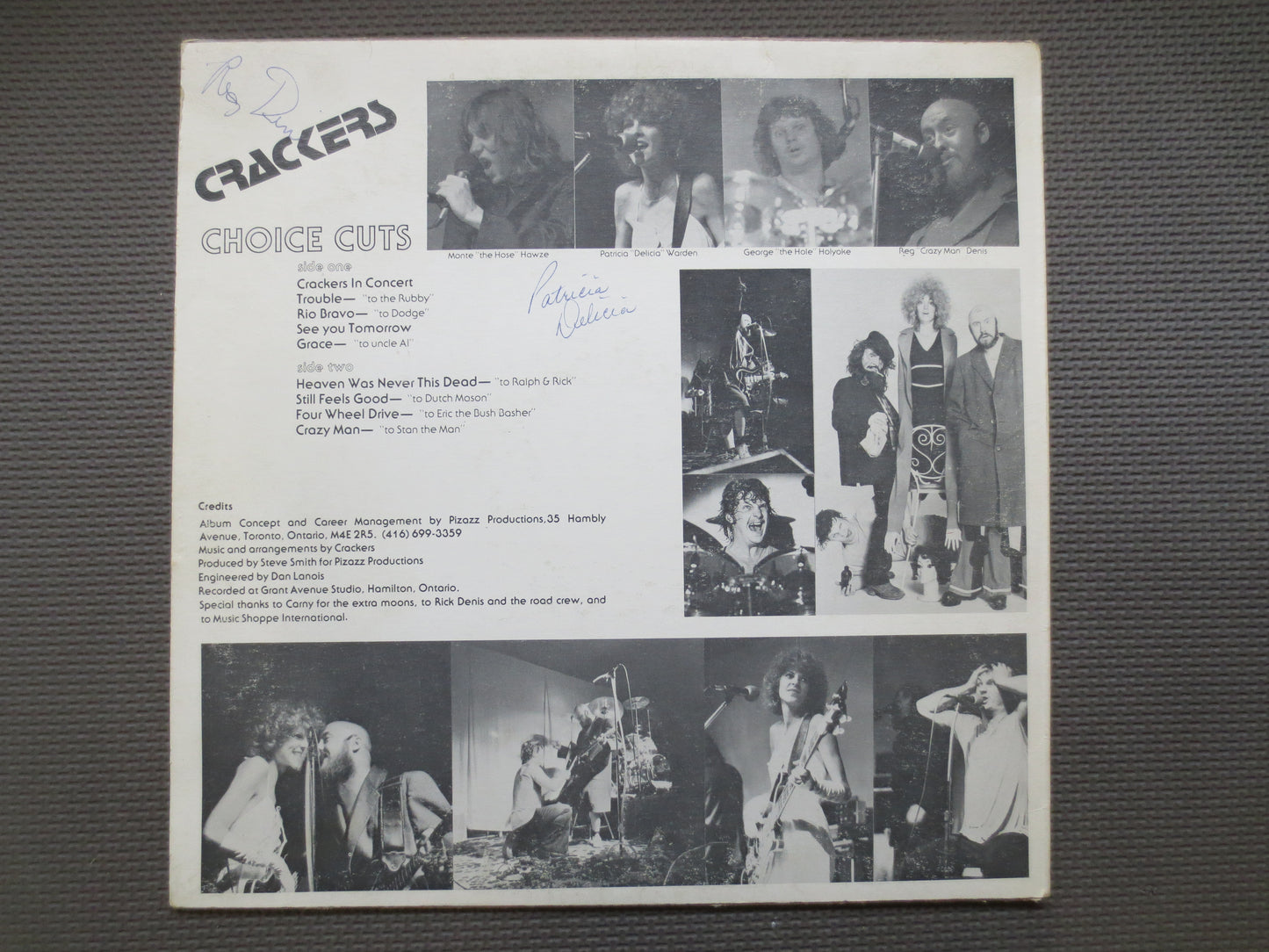 CRACKERS, CHOICE Cuts, 1st Records, AUTOGRAPHED, Crackers Records, Crackers Albums, Crackers Lp,  Rock Lps, 1970's Records