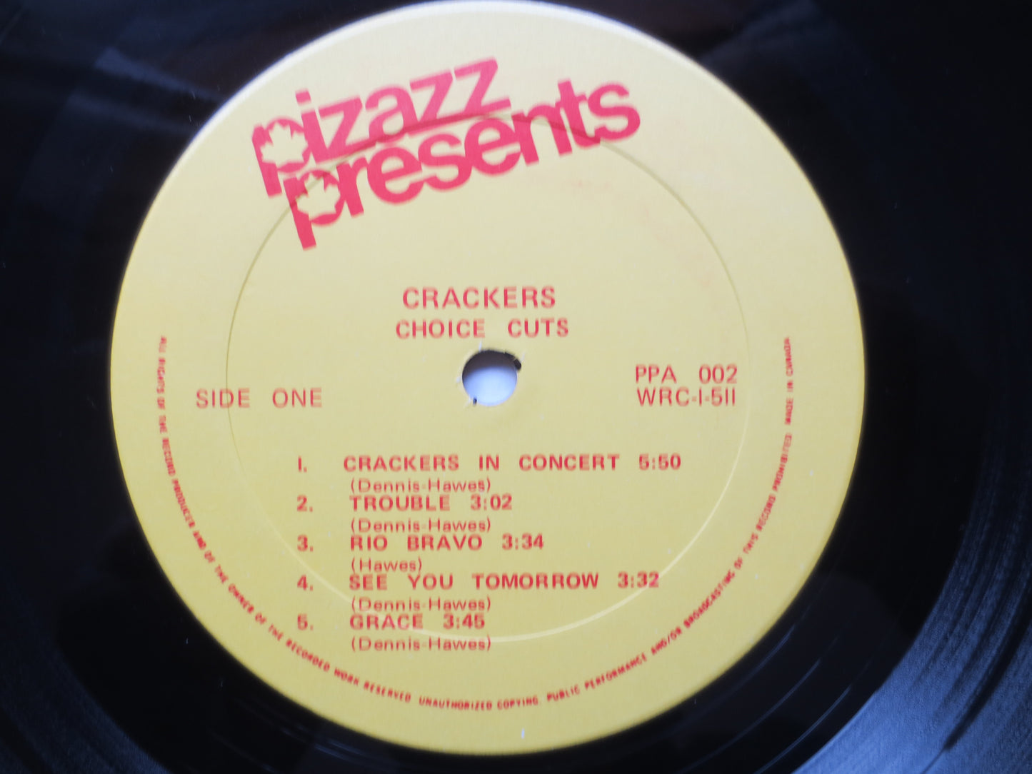 CRACKERS, CHOICE Cuts, 1st Records, AUTOGRAPHED, Crackers Records, Crackers Albums, Crackers Lp,  Rock Lps, 1970's Records