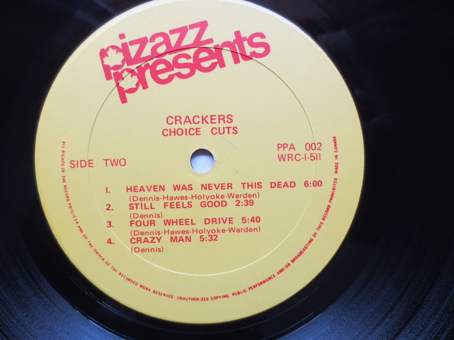 CRACKERS, CHOICE Cuts, 1st Records, AUTOGRAPHED, Crackers Records, Crackers Albums, Crackers Lp,  Rock Lps, 1970's Records