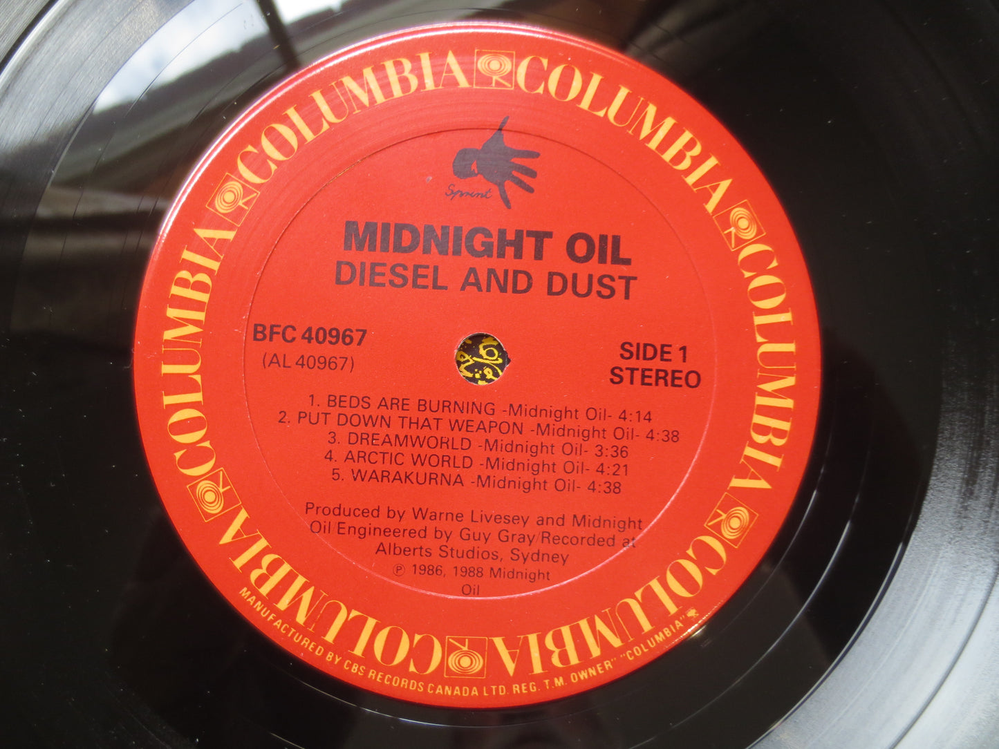 MIDNIGHT OIL, DIESEL and Dust, Midnight Oil Record, Midnight Oil Lp, Rock Records, Rock Lp, New Wave Record, 1987 Records