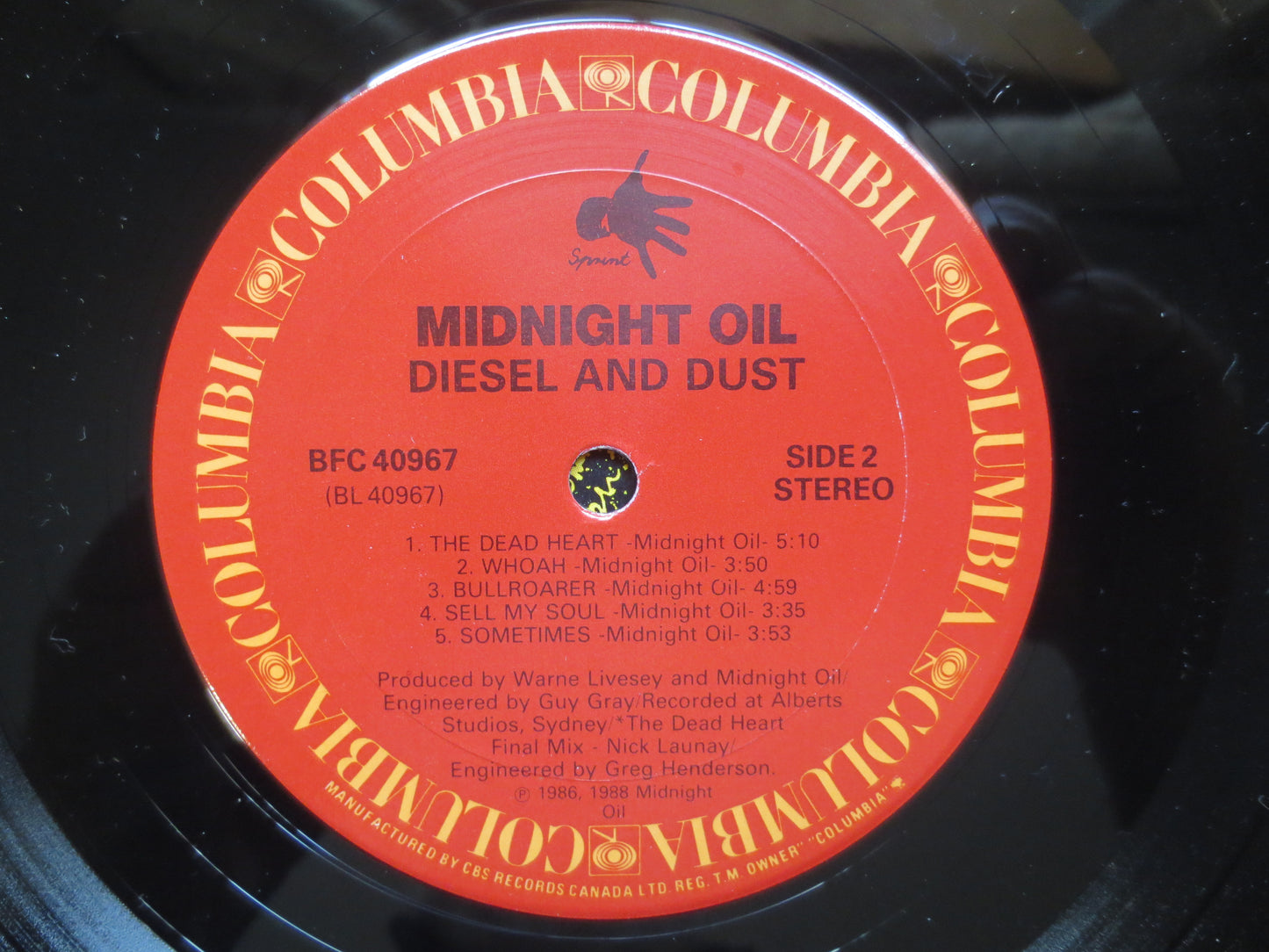 MIDNIGHT OIL, DIESEL and Dust, Midnight Oil Record, Midnight Oil Lp, Rock Records, Rock Lp, New Wave Record, 1987 Records