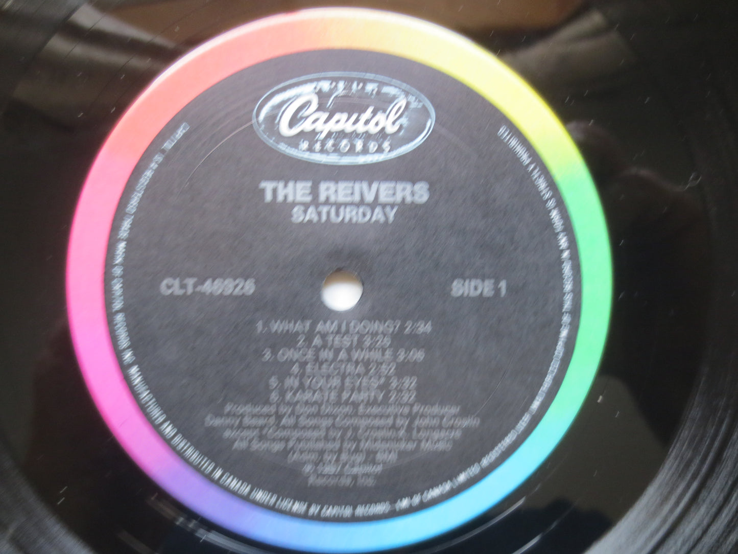 The REIVERS, SATURDAY, The REIVERS Record, The Reivers Album, The Reivers Lp, Alternative Rock, Indie Rock Lp, 1987 Records