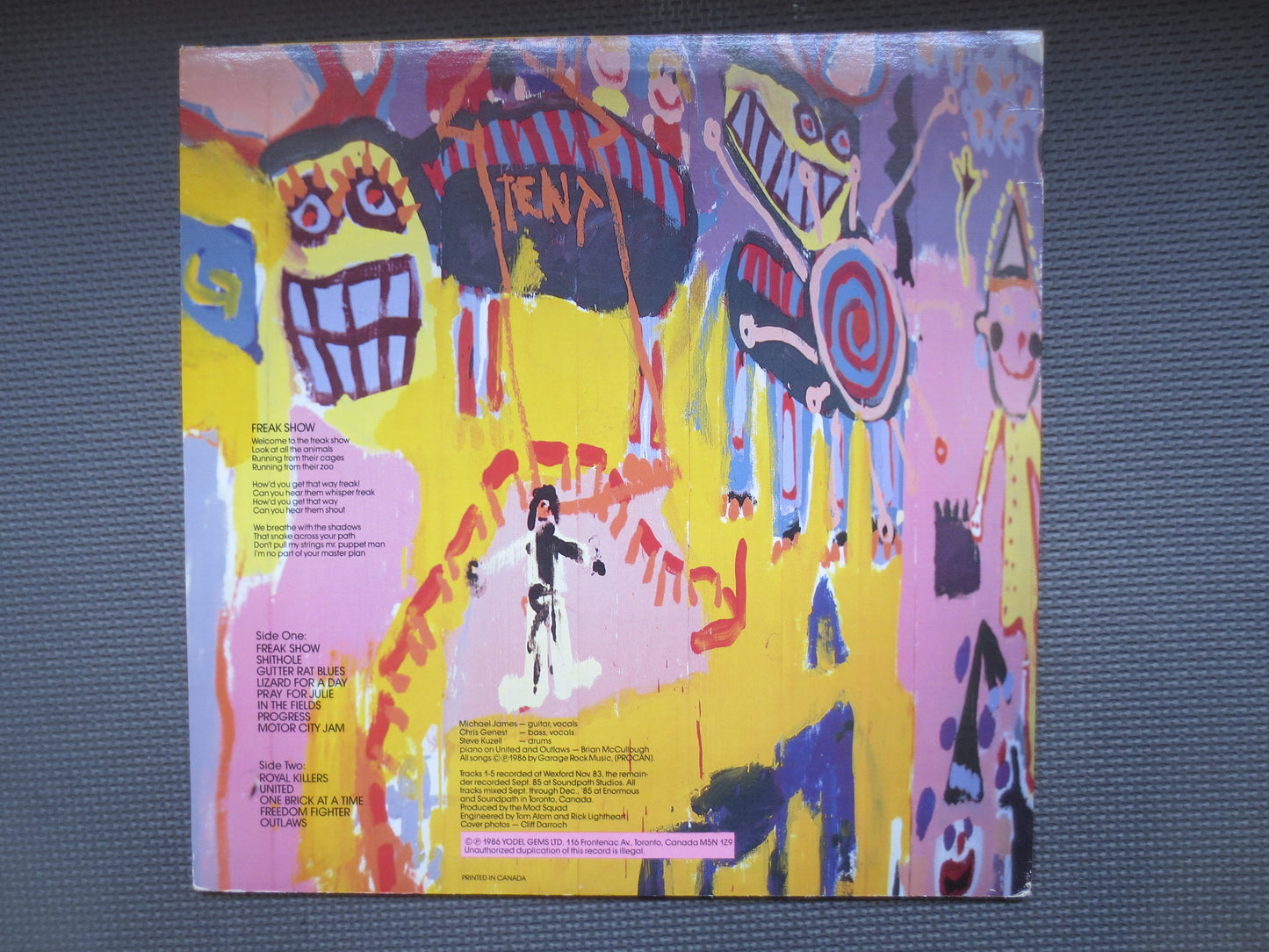 The YOUNG LIONS, WELCOME to the Freak Show, Young Lions Record, Young Lions Lp, Young Lions Album, Punk Rock, 1986 Records